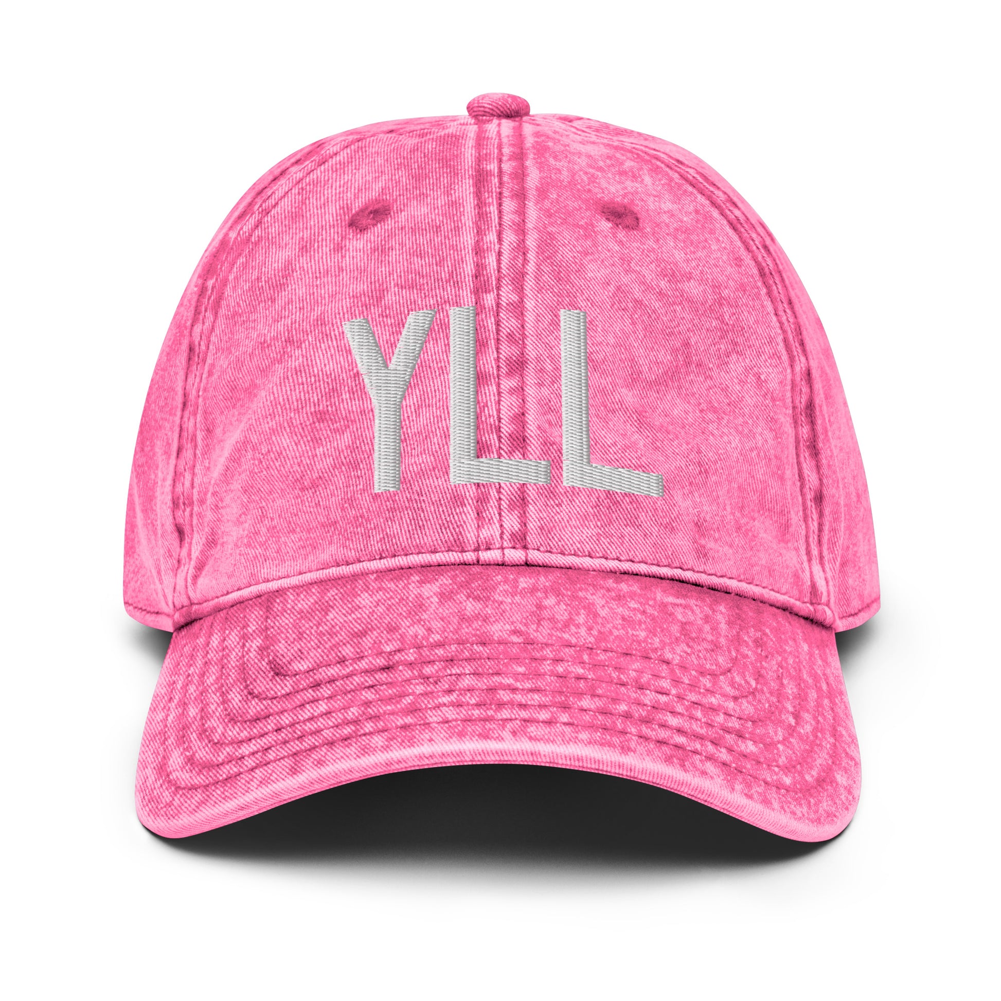 Airport Code Twill Cap - White • YLL Lloydminster • YHM Designs - Image 25