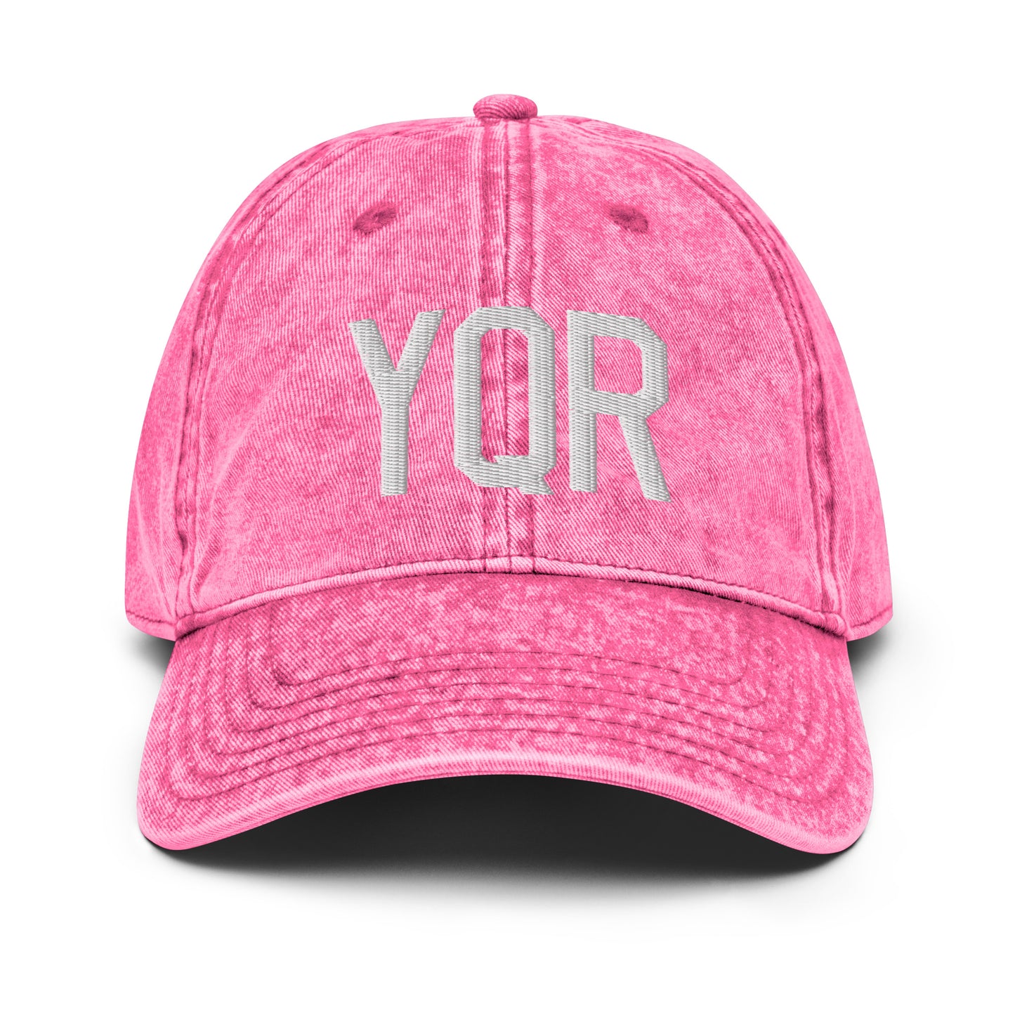 Airport Code Twill Cap - White • YQR Regina • YHM Designs - Image 25