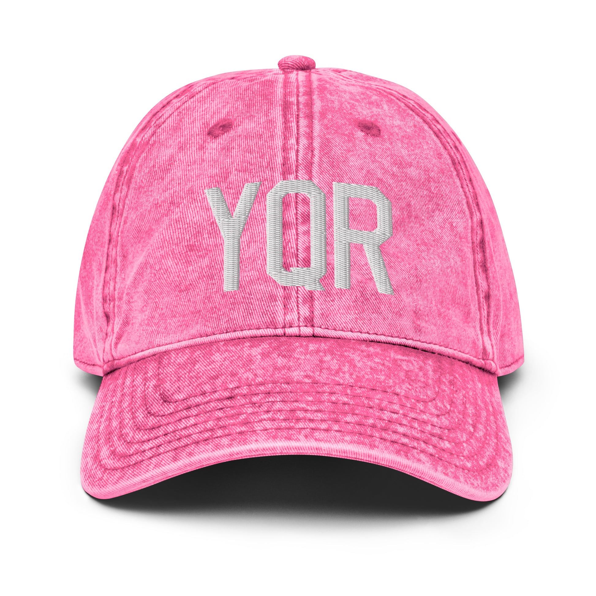 Airport Code Twill Cap - White • YQR Regina • YHM Designs - Image 25