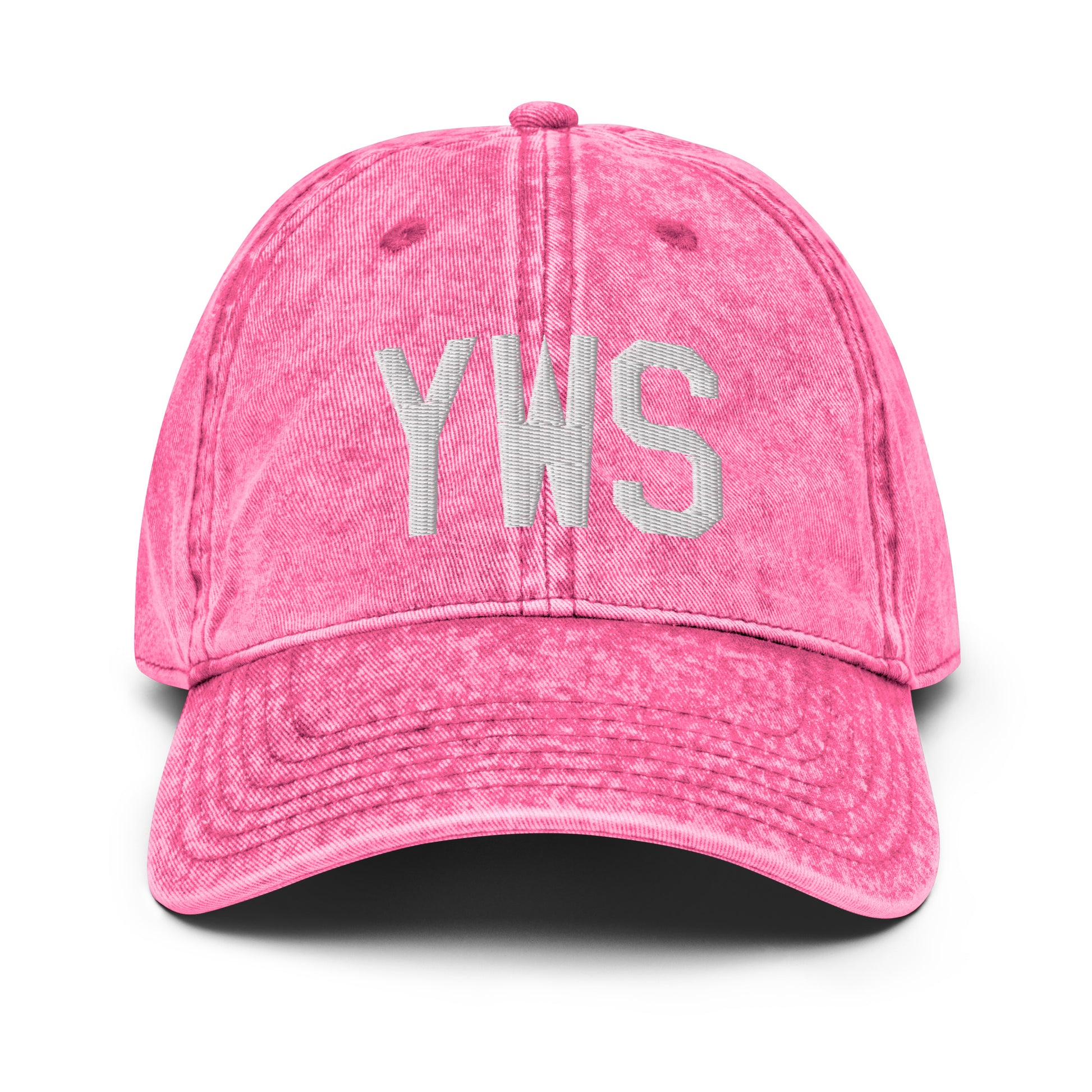 Airport Code Twill Cap - White • YWS Whistler • YHM Designs - Image 25