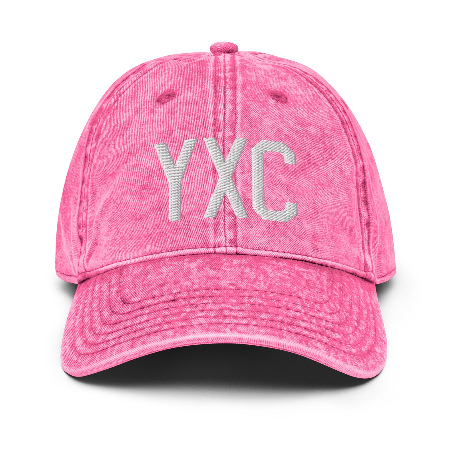Airport Code Twill Cap - White • YXC Cranbrook • YHM Designs - Image 25