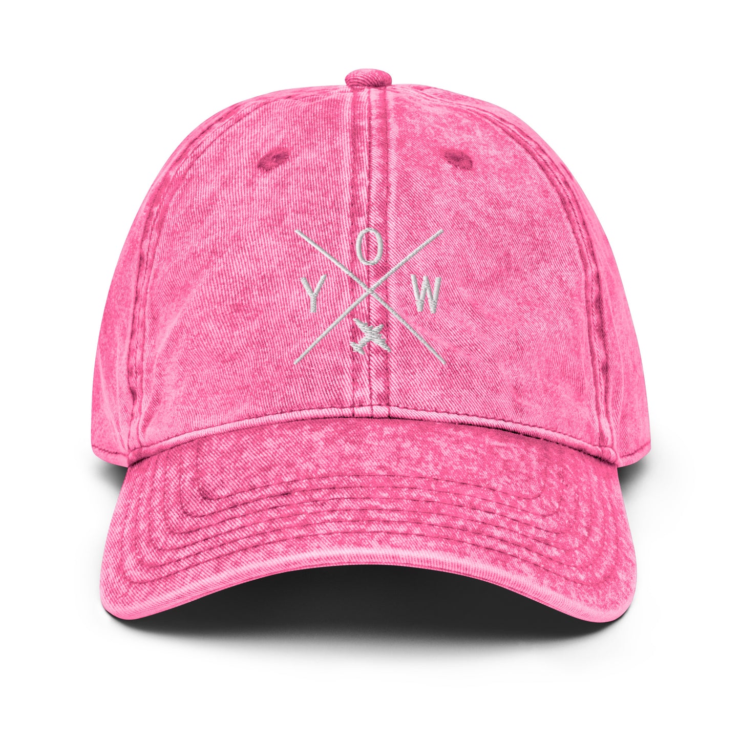 Crossed-X Cotton Twill Cap - White • YOW Ottawa • YHM Designs - Image 27