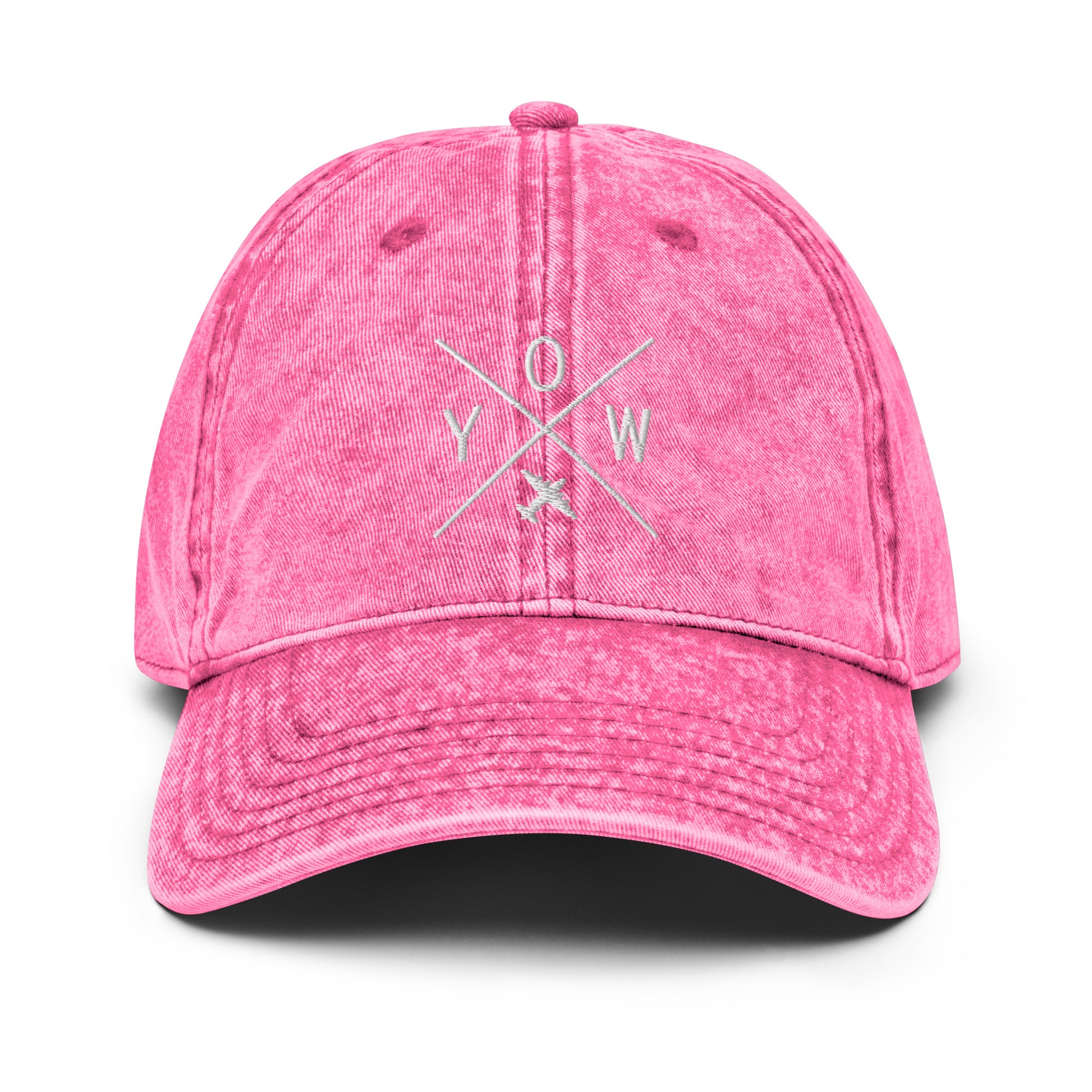 Crossed-X Cotton Twill Cap - White • YOW Ottawa • YHM Designs - Image 27