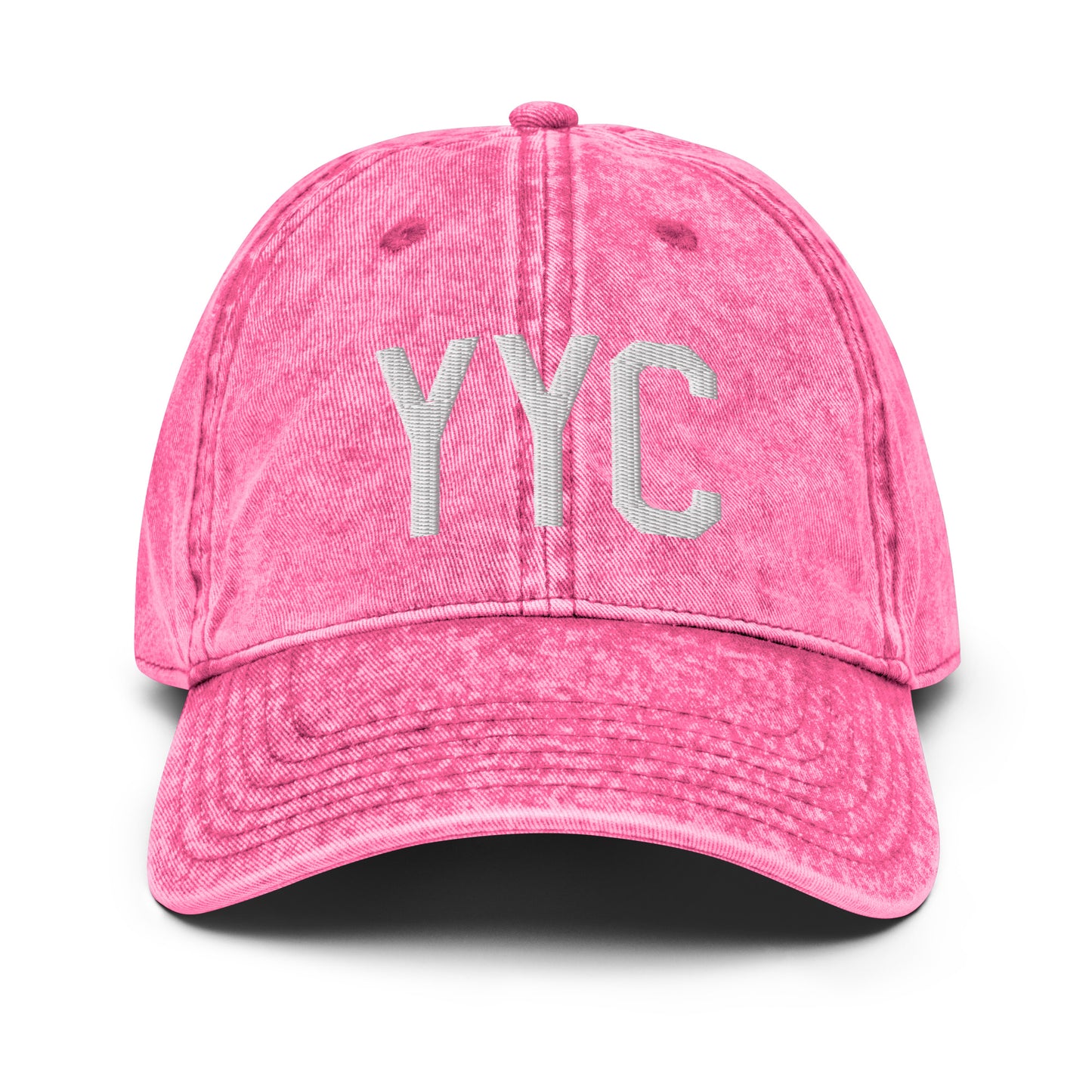 Airport Code Twill Cap - White • YYC Calgary • YHM Designs - Image 25