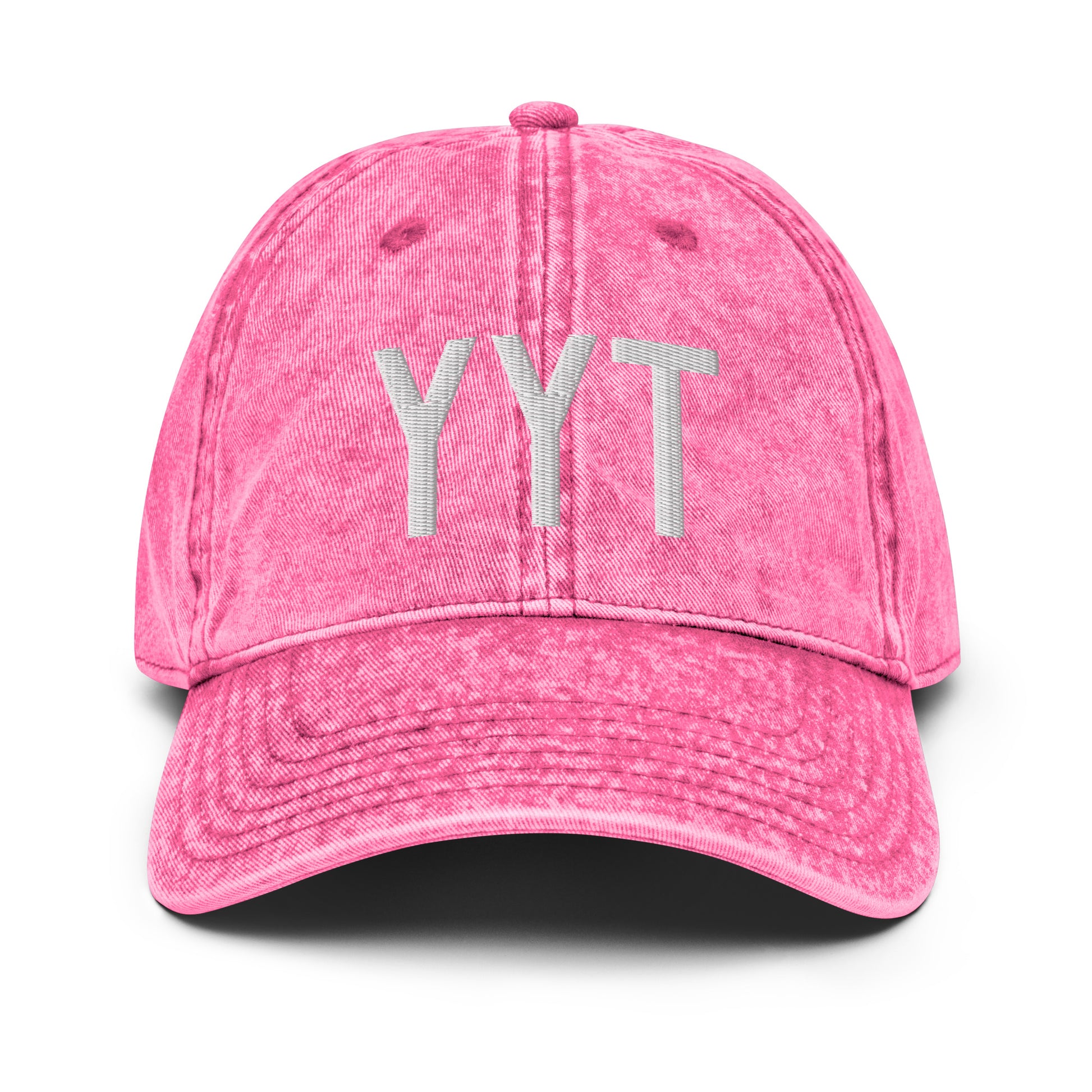 Airport Code Twill Cap - White • YYT St. John's • YHM Designs - Image 25