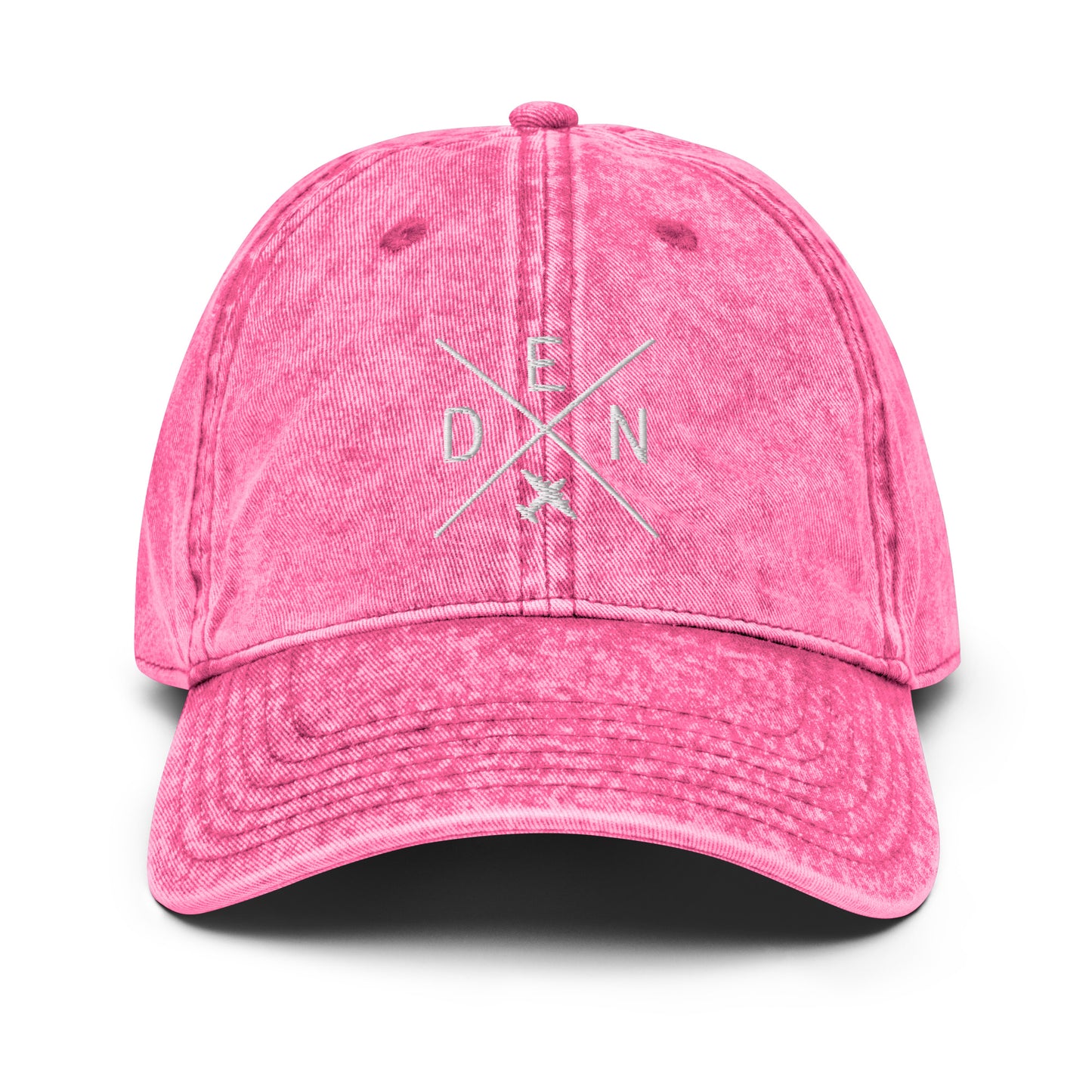 Crossed-X Cotton Twill Cap - White • DEN Denver • YHM Designs - Image 27