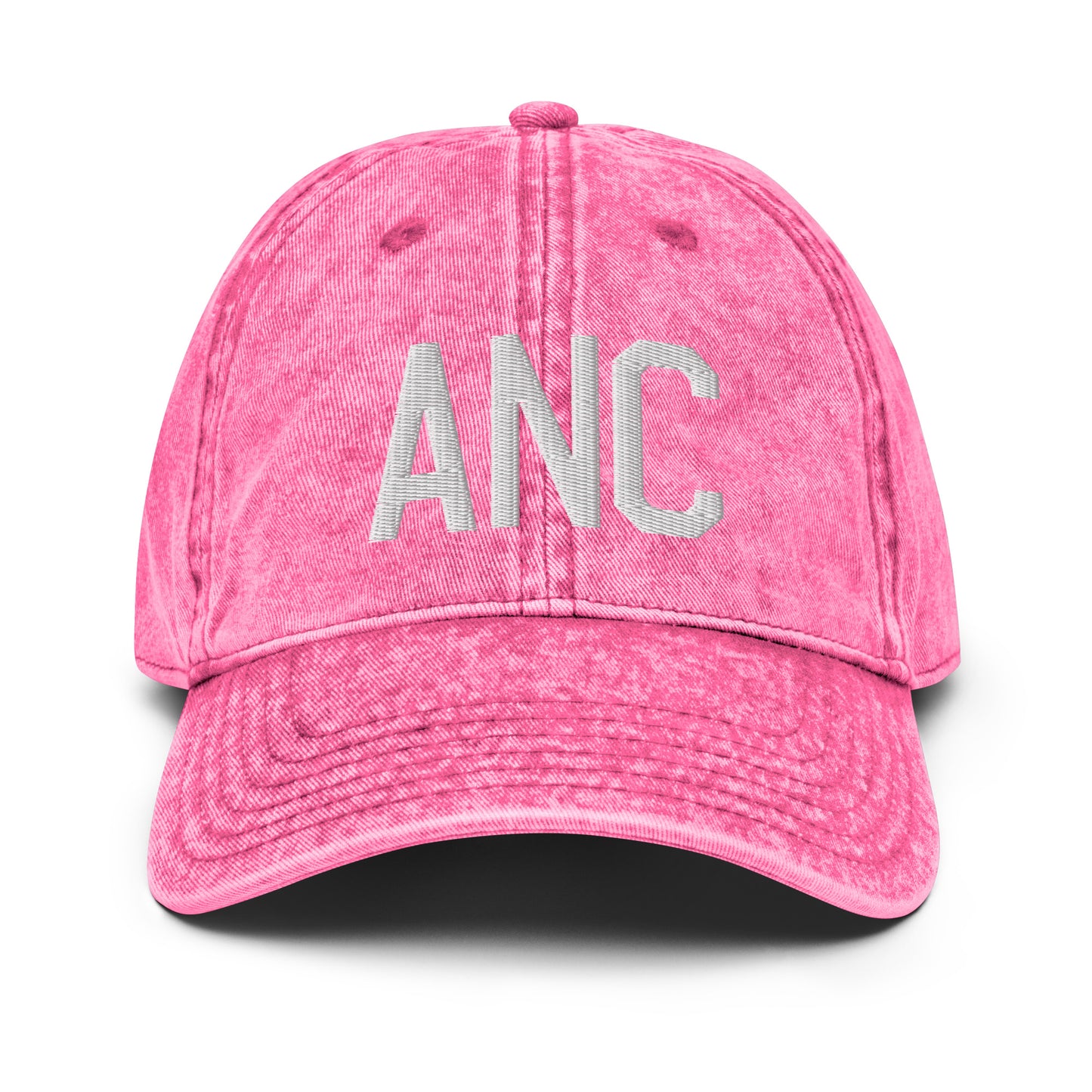 Airport Code Twill Cap - White • ANC Anchorage • YHM Designs - Image 25