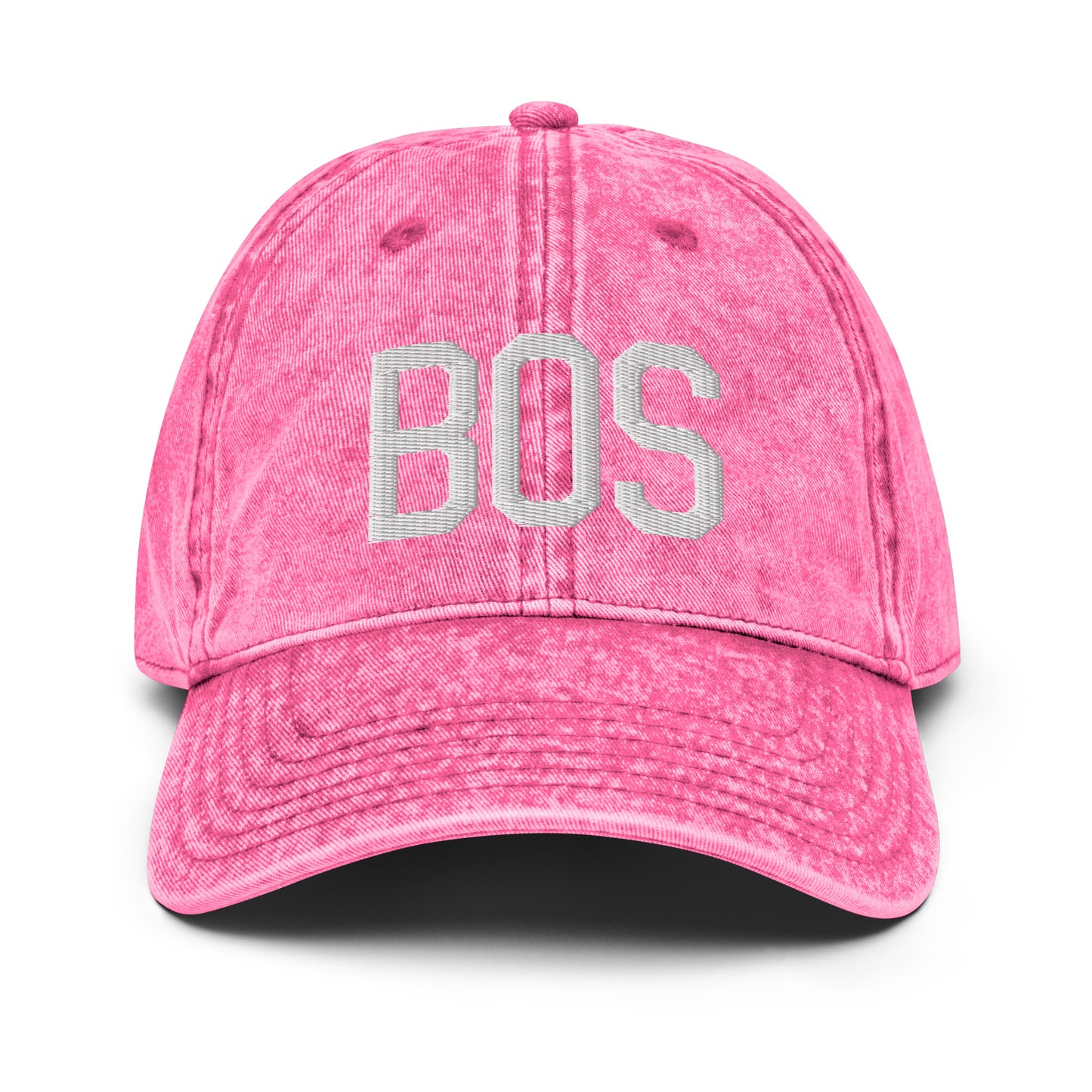 Airport Code Twill Cap - White • BOS Boston • YHM Designs - Image 25