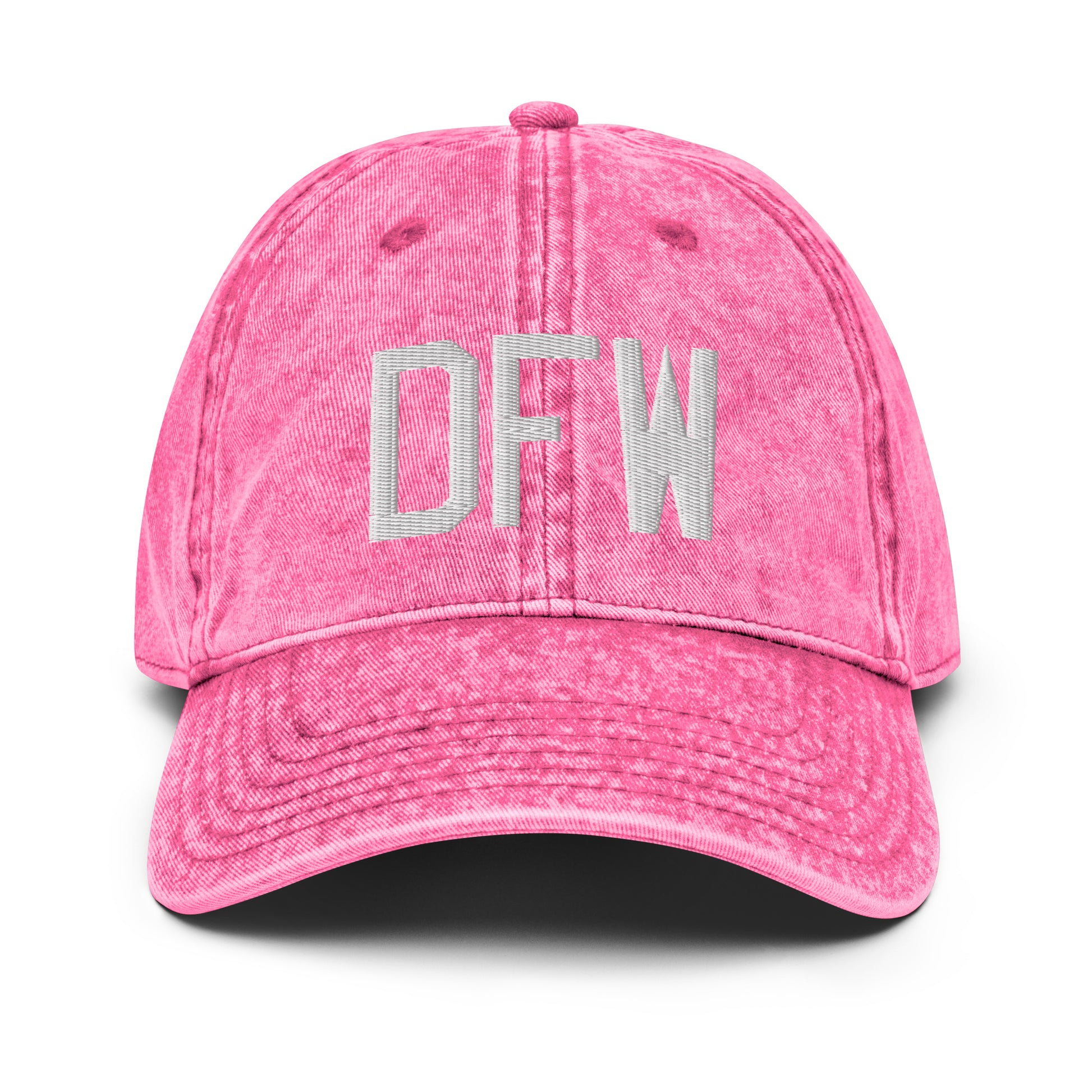 Airport Code Twill Cap - White • DFW Dallas • YHM Designs - Image 25