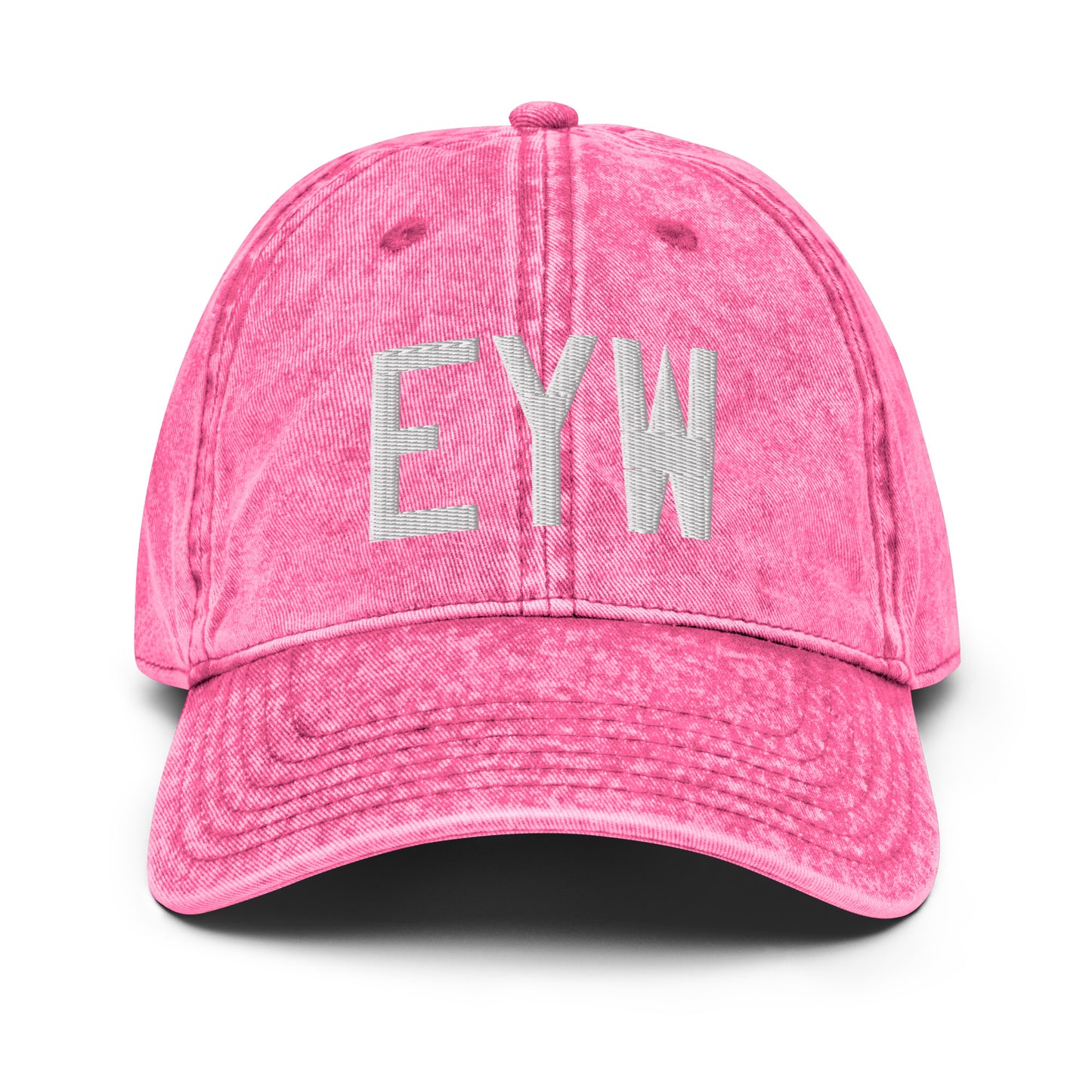 Airport Code Twill Cap - White • EYW Key West • YHM Designs - Image 25