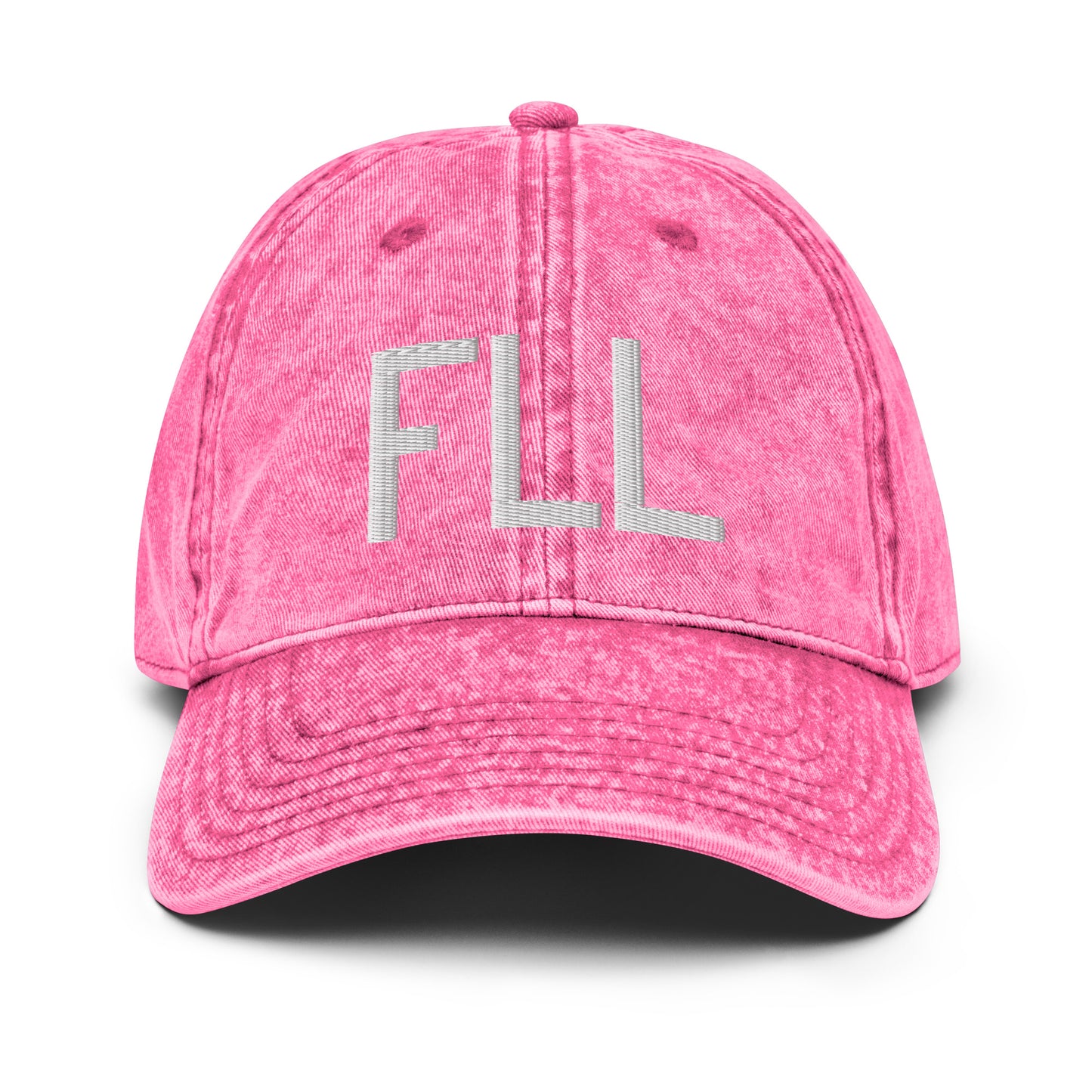 Airport Code Twill Cap - White • FLL Fort Lauderdale • YHM Designs - Image 25