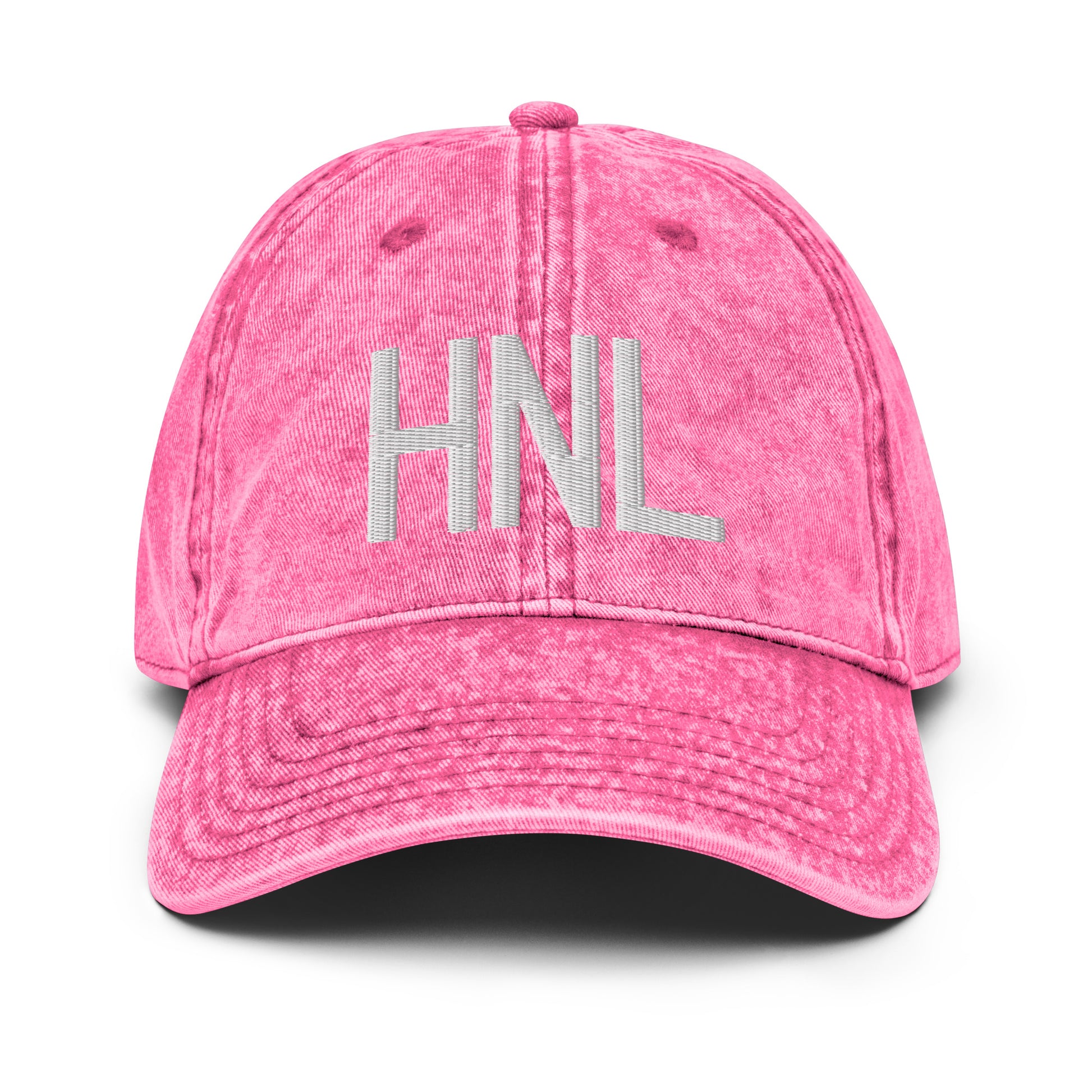 Airport Code Twill Cap - White • HNL Honolulu • YHM Designs - Image 25
