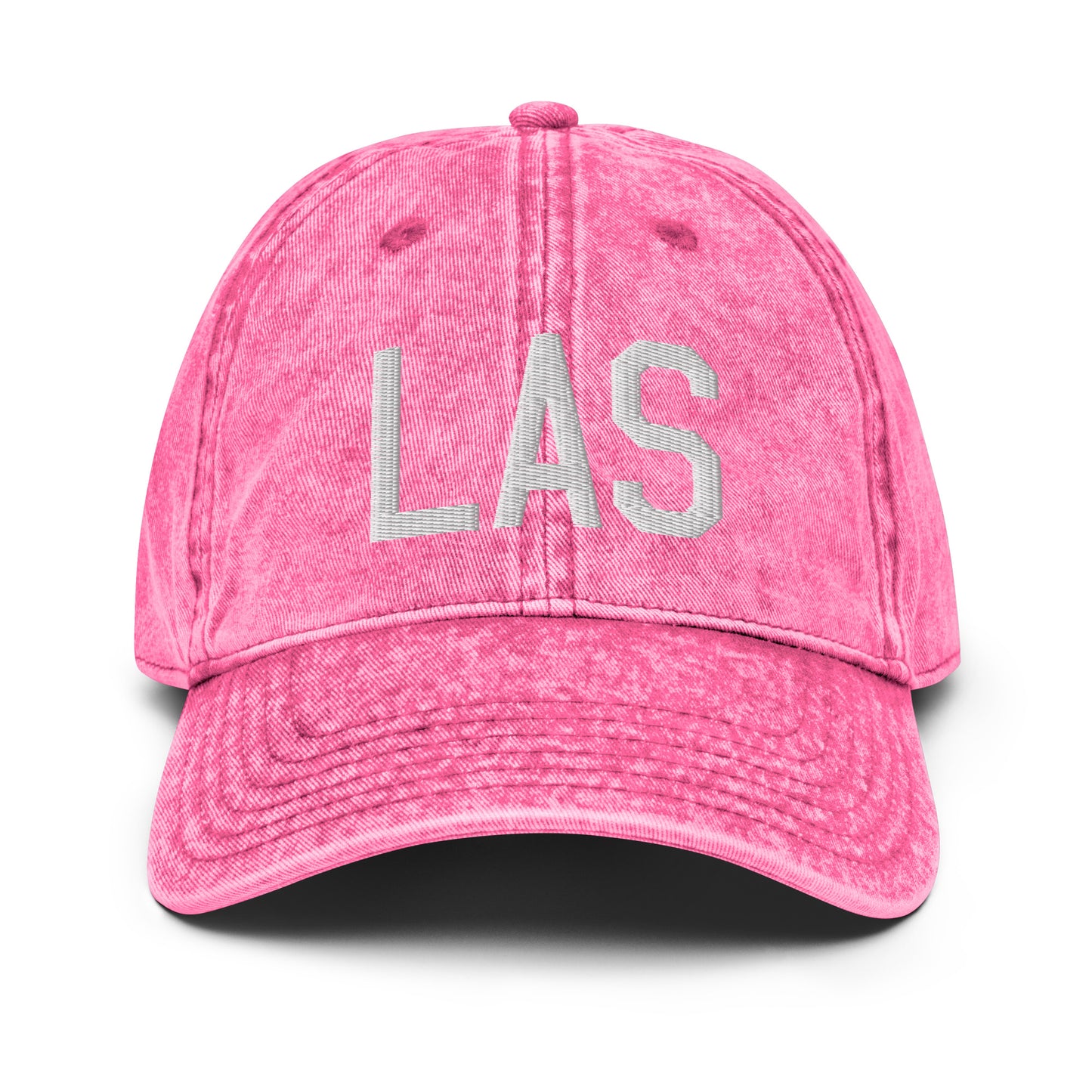 Airport Code Twill Cap - White • LAS Las Vegas • YHM Designs - Image 25