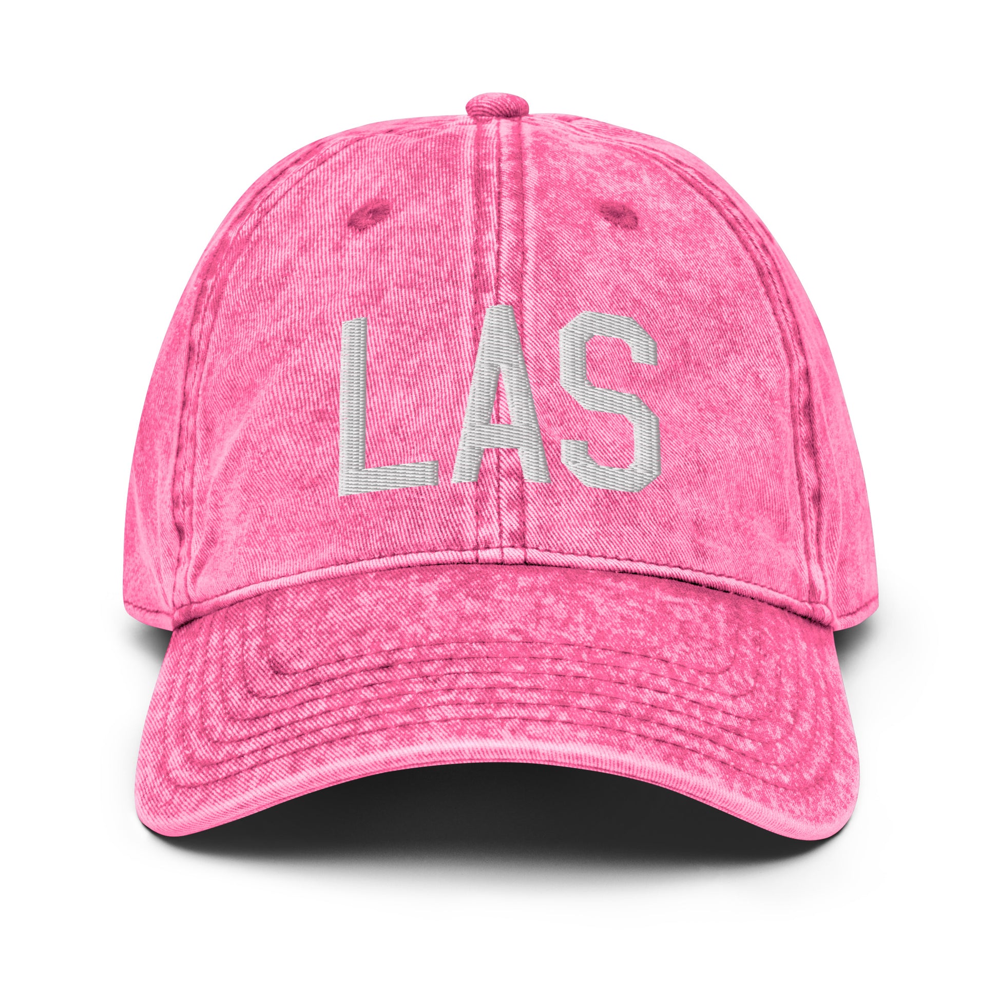 Airport Code Twill Cap - White • LAS Las Vegas • YHM Designs - Image 25