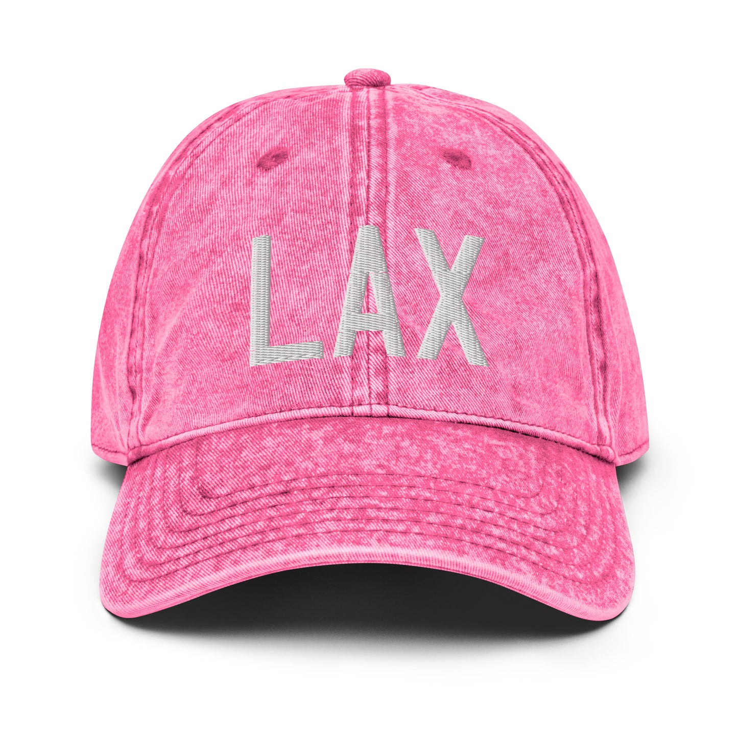 Airport Code Twill Cap - White • LAX Los Angeles • YHM Designs - Image 25