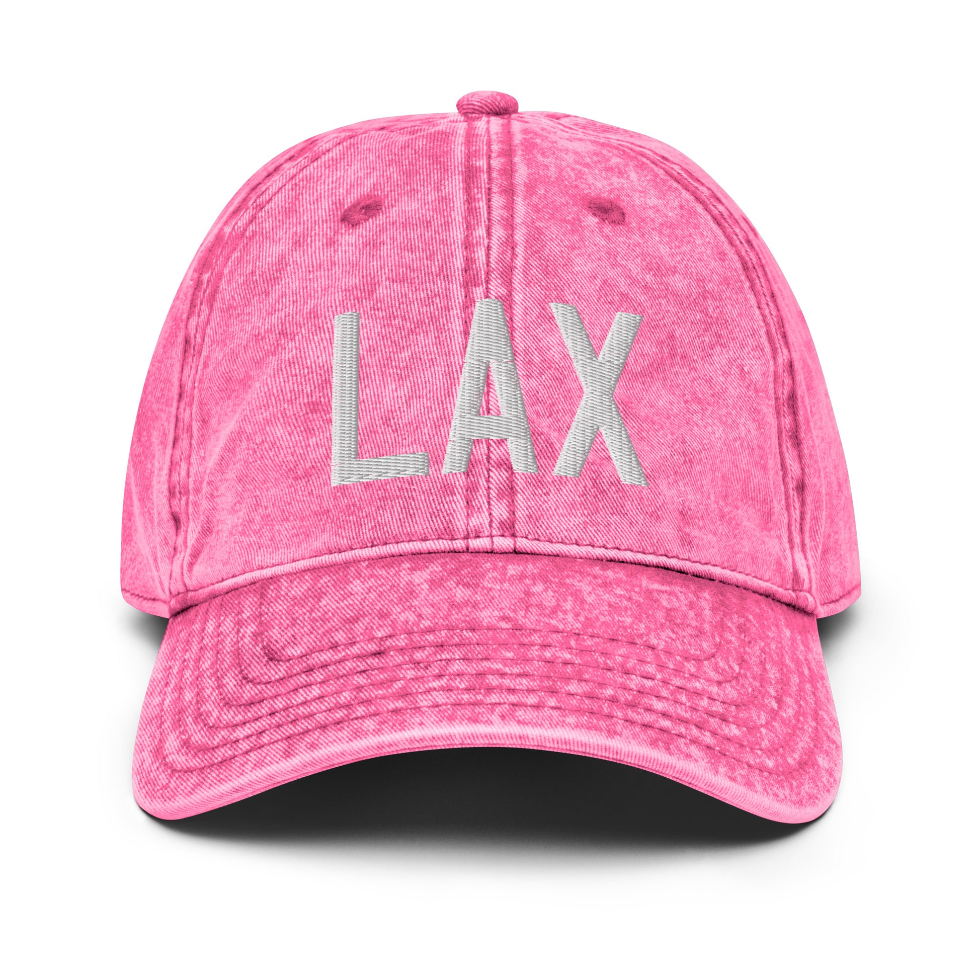 Airport Code Twill Cap - White • LAX Los Angeles • YHM Designs - Image 25