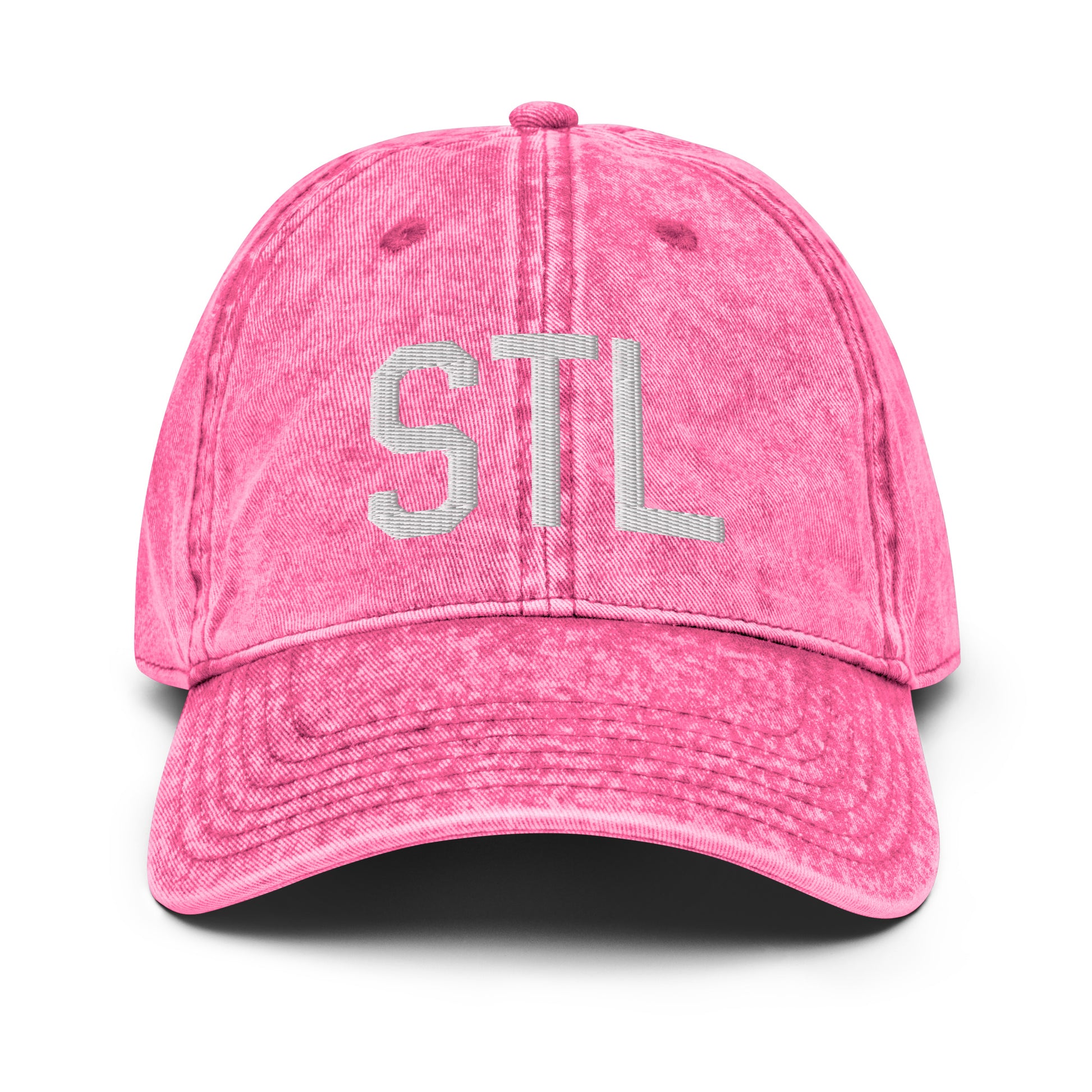 Airport Code Twill Cap - White • STL St. Louis • YHM Designs - Image 25
