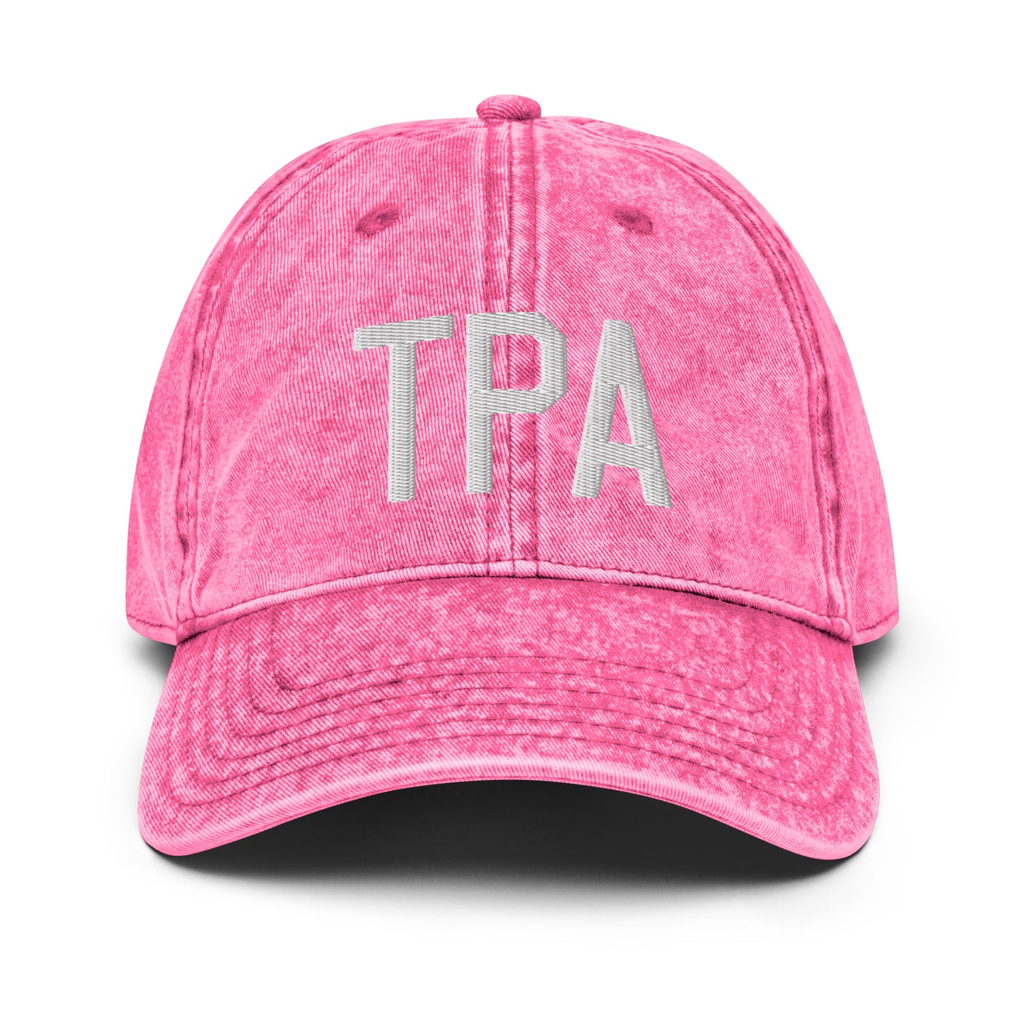 Airport Code Twill Cap - White • TPA Tampa • YHM Designs - Image 25