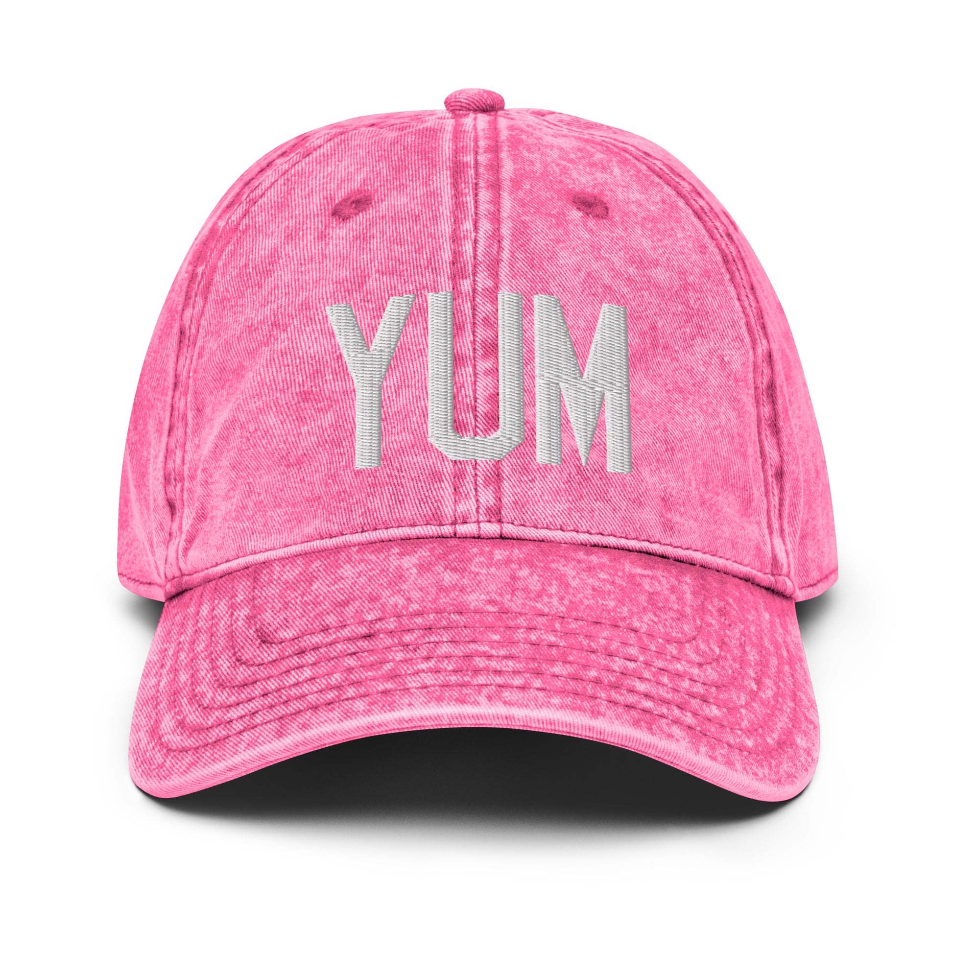 Airport Code Twill Cap - White • YUM Yuma • YHM Designs - Image 25