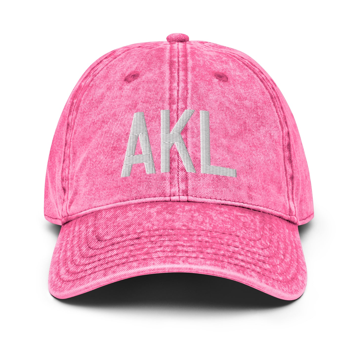 Airport Code Twill Cap - White • AKL Auckland • YHM Designs - Image 25