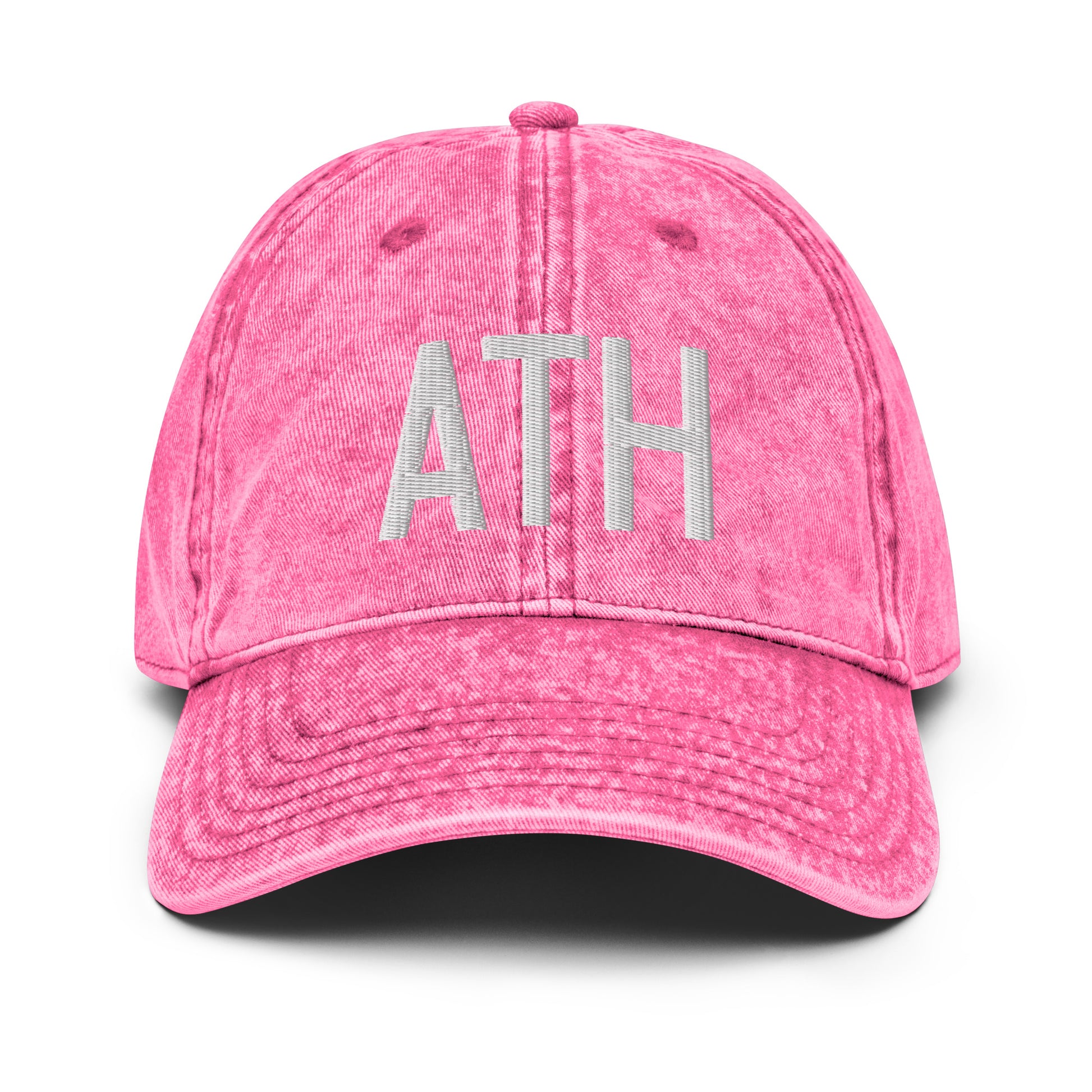 Airport Code Twill Cap - White • ATH Athens • YHM Designs - Image 25