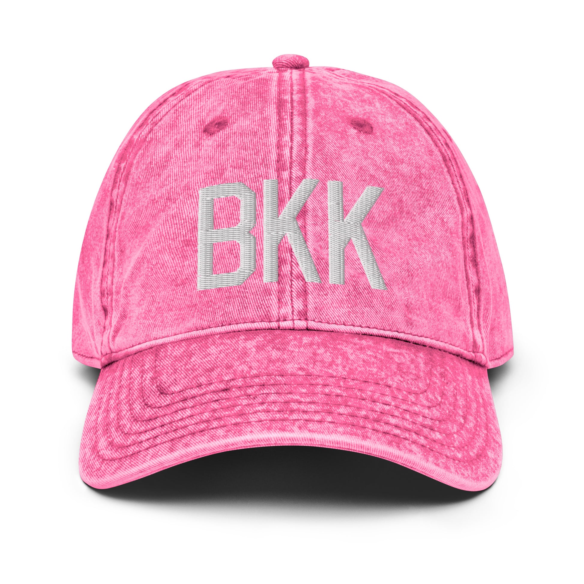 Airport Code Twill Cap - White • BKK Bangkok • YHM Designs - Image 25