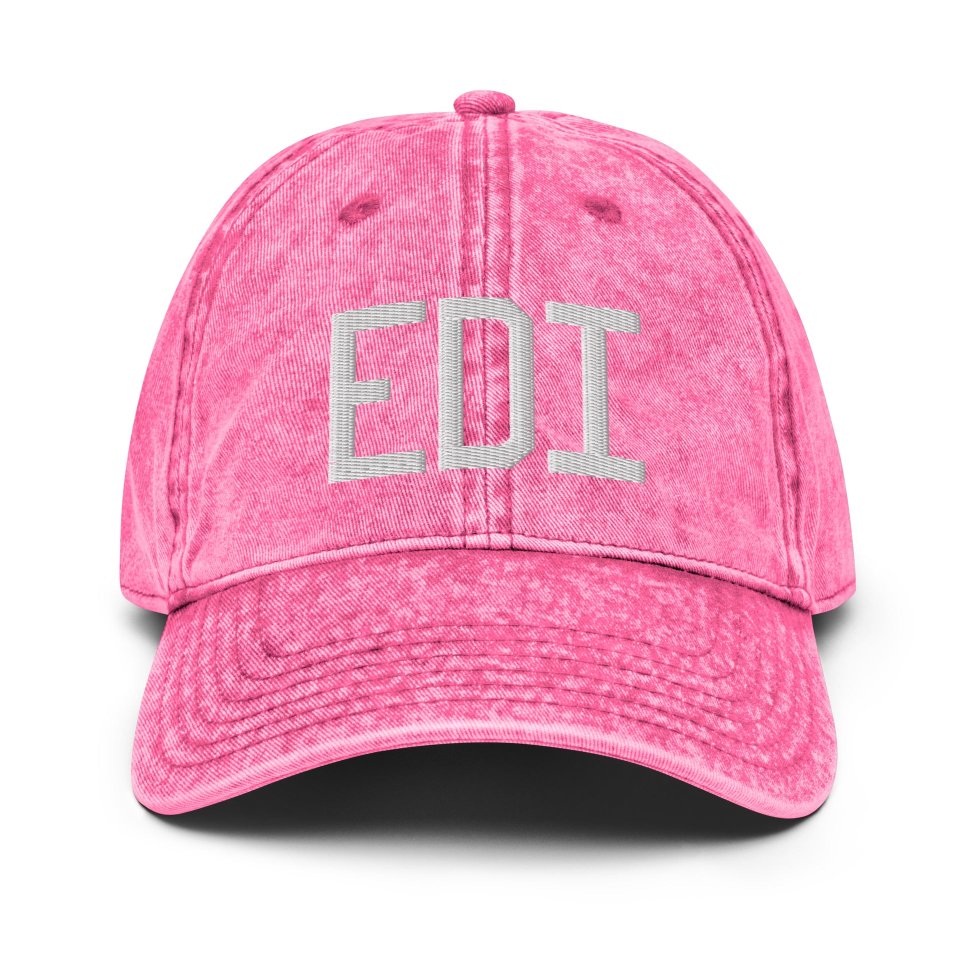 Airport Code Twill Cap - White • EDI Edinburgh • YHM Designs - Image 25