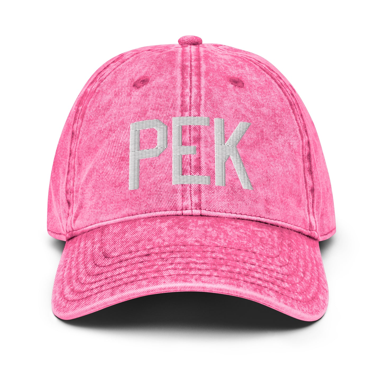 Airport Code Twill Cap - White • PEK Beijing • YHM Designs - Image 25