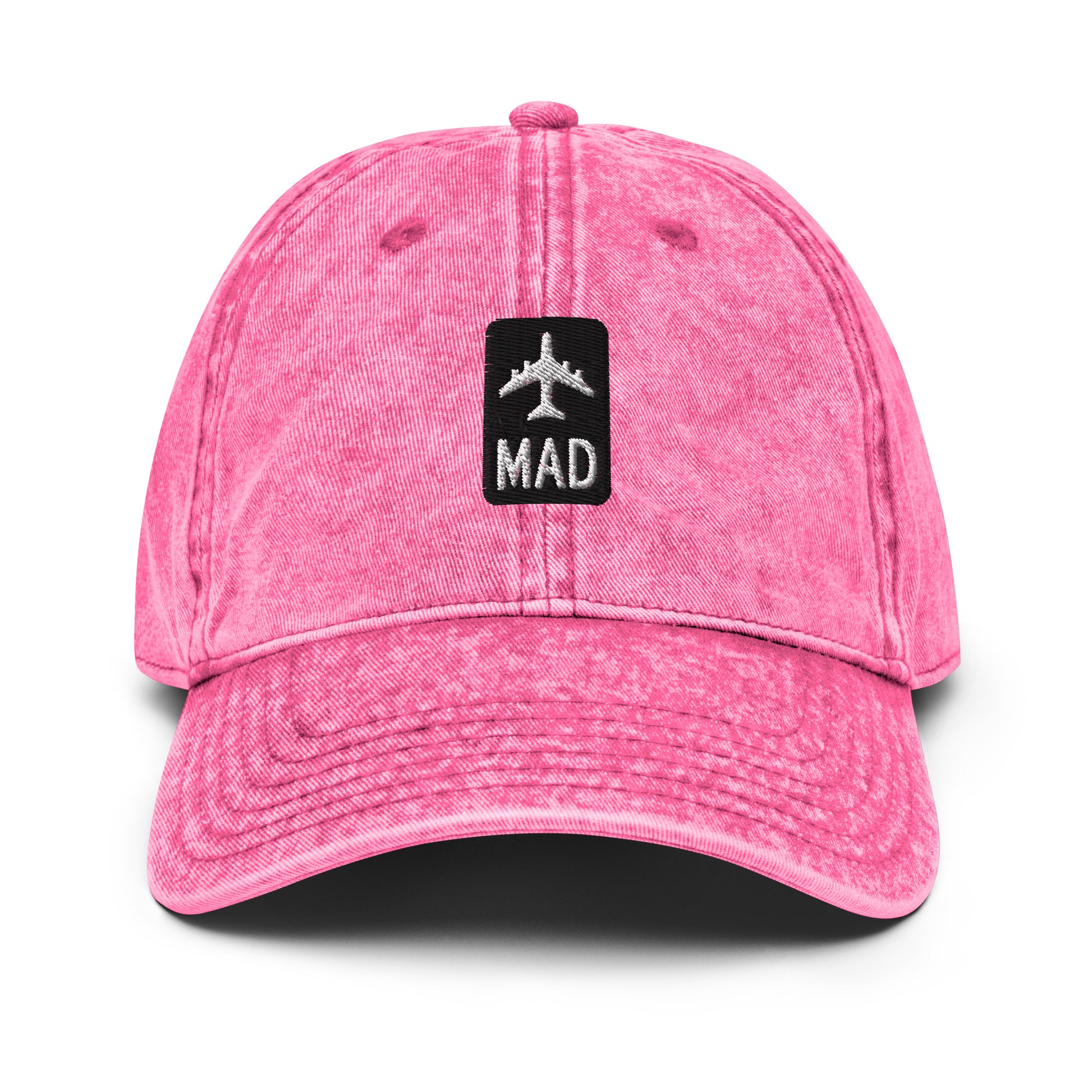Jetliner Vintage Cotton Twill Baseball Cap • Black/White • MAD Madrid • YHM Designs - Image 19