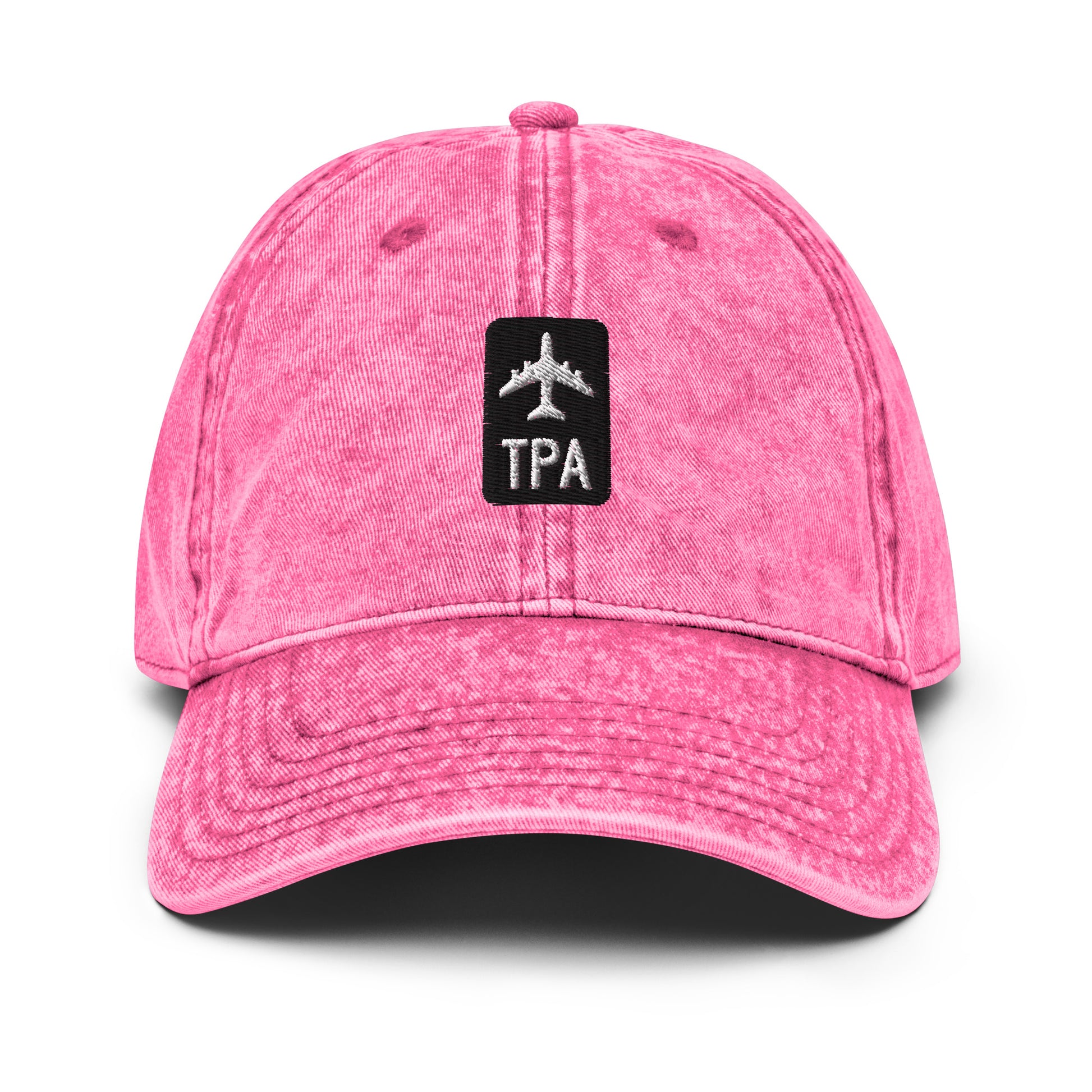 Jetliner Vintage Cotton Twill Baseball Cap • Black/White • TPA Tampa • YHM Designs - Image 19
