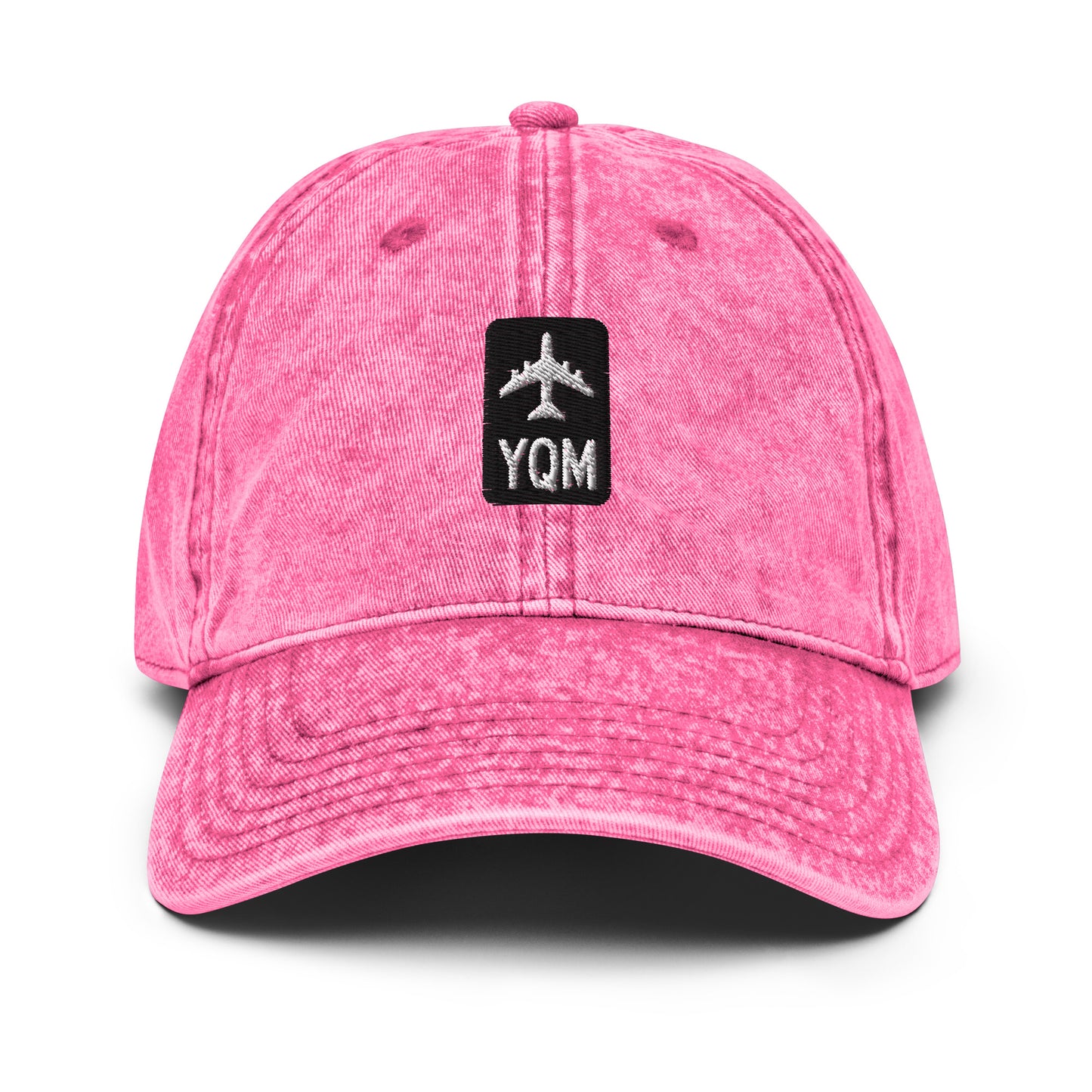 Jetliner Vintage Cotton Twill Baseball Cap • Black/White • YQM Moncton • YHM Designs - Image 19