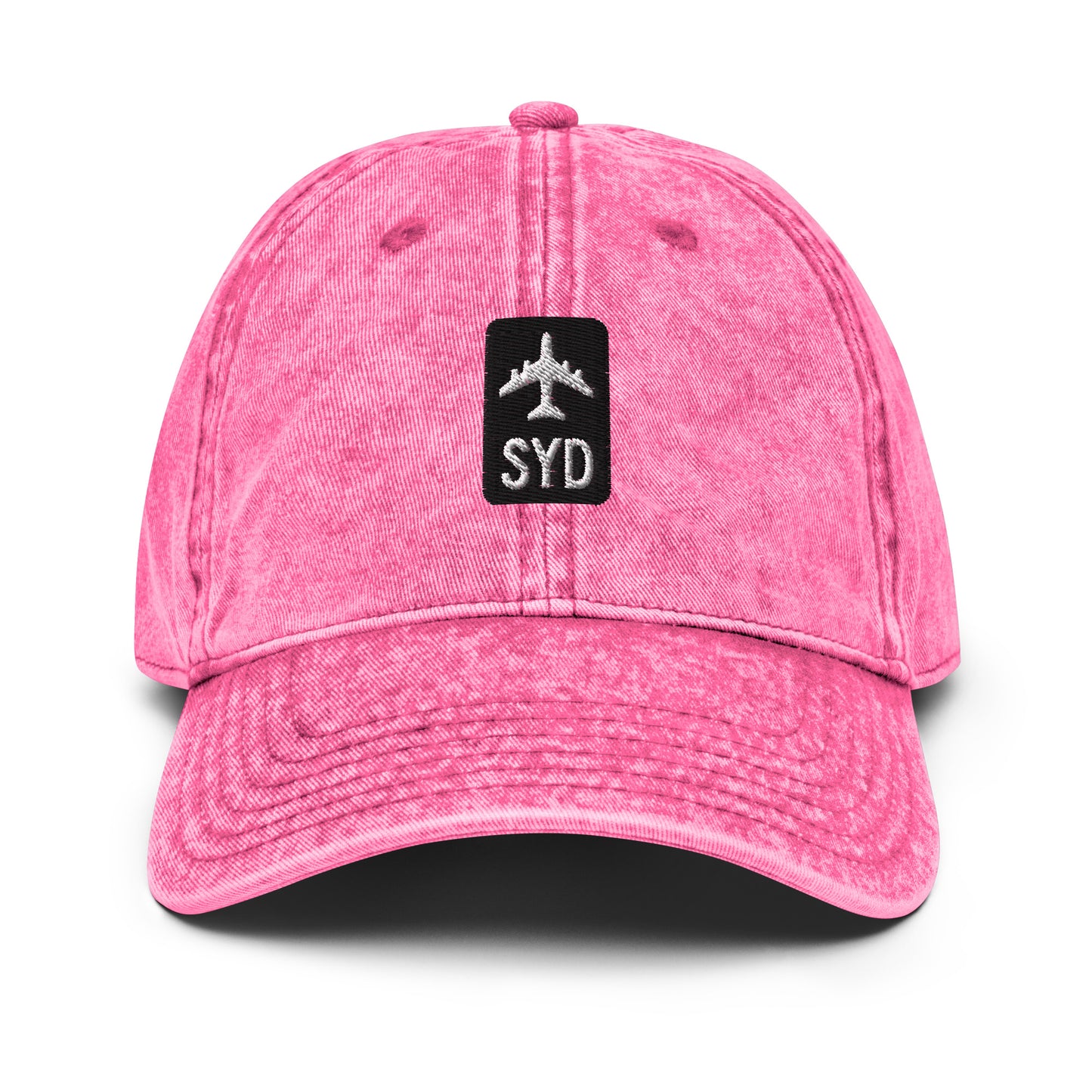 Jetliner Vintage Cotton Twill Baseball Cap • Black/White • SYD Sydney • YHM Designs - Image 19