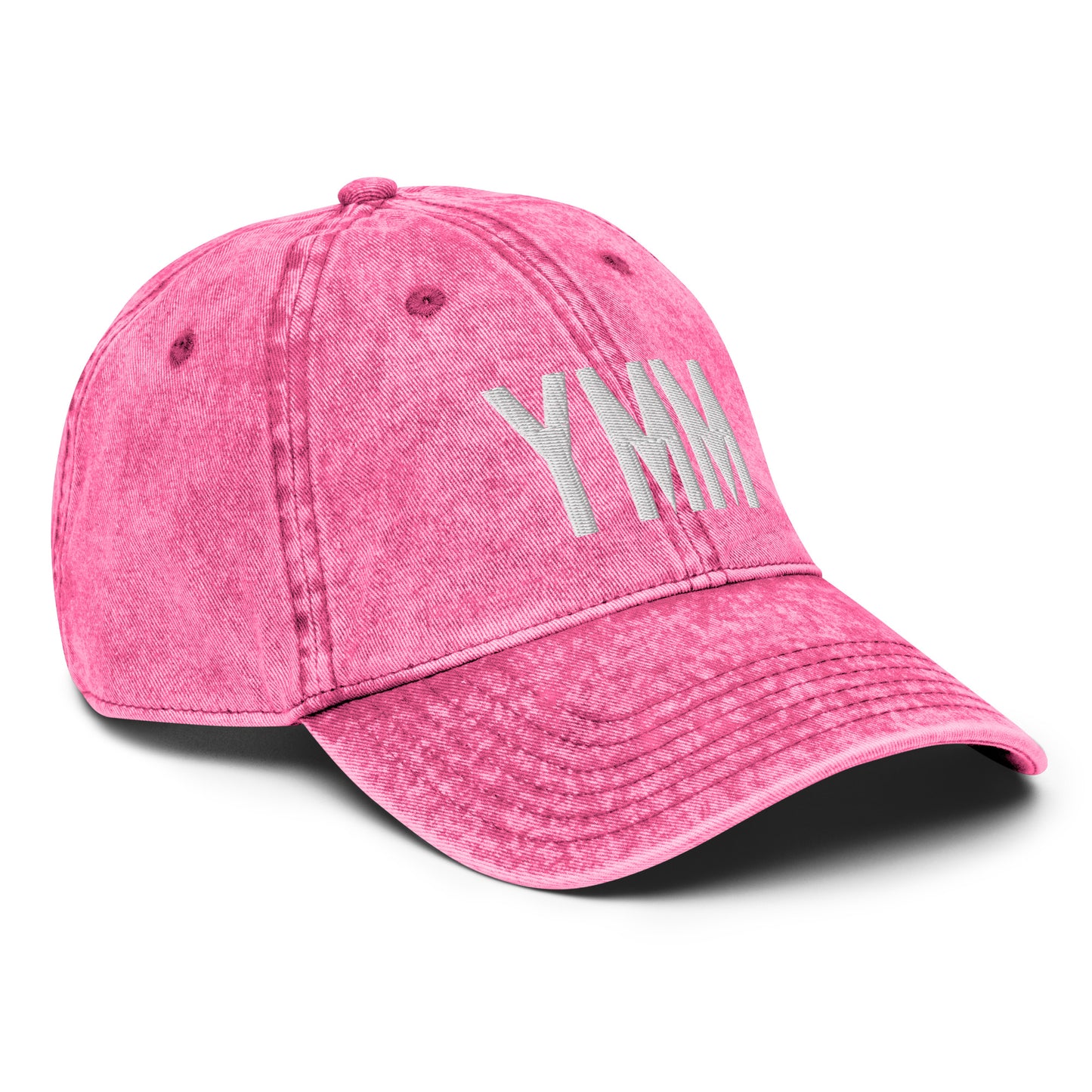 Airport Code Twill Cap - White • YMM Fort McMurray • YHM Designs - Image 27