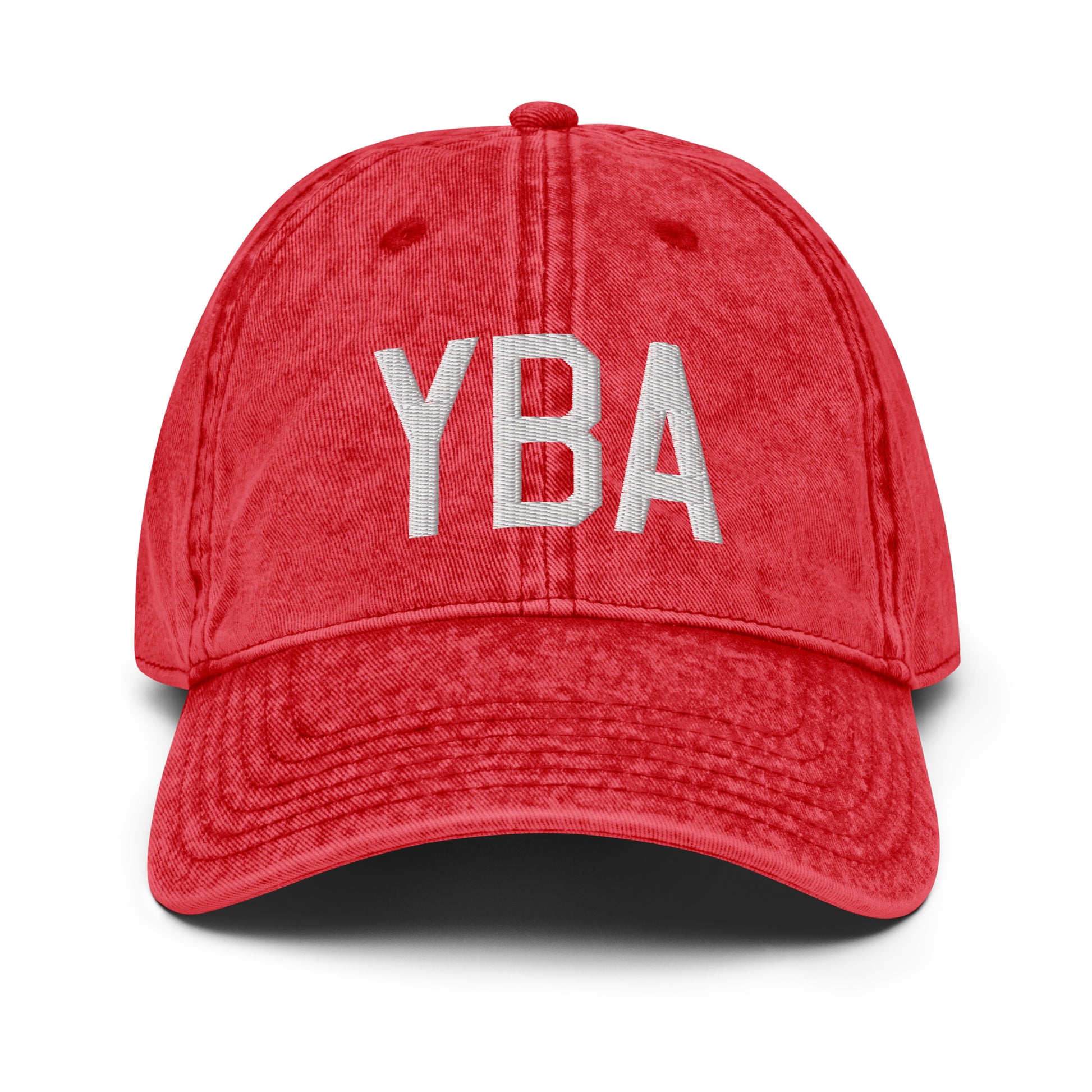 Airport Code Twill Cap - White • YBA Banff • YHM Designs - Image 22