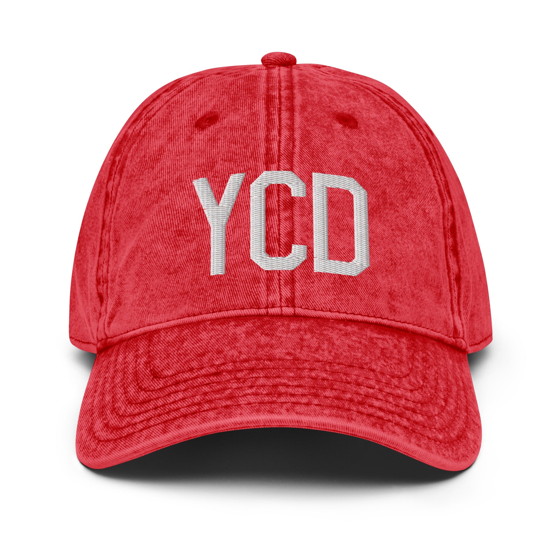 Airport Code Twill Cap - White • YCD Nanaimo • YHM Designs - Image 22