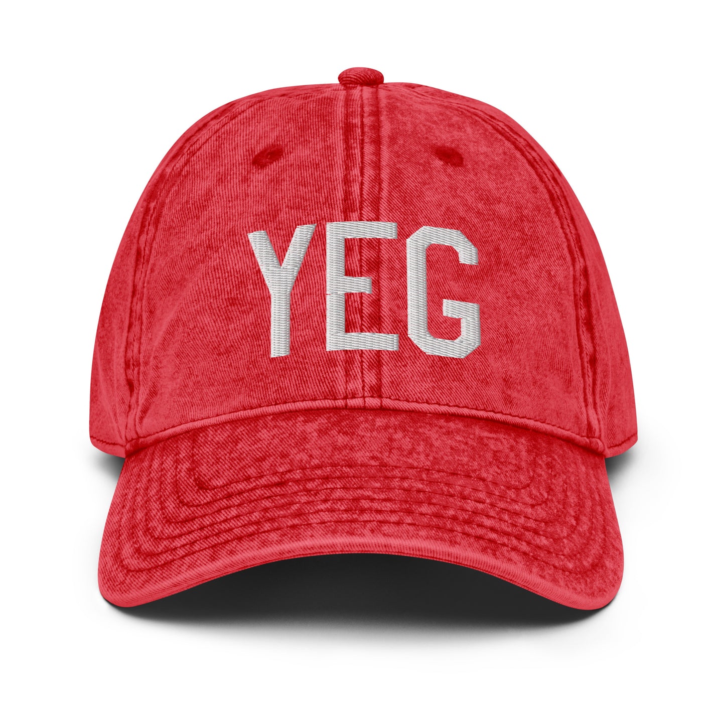 Airport Code Twill Cap - White • YEG Edmonton • YHM Designs - Image 22