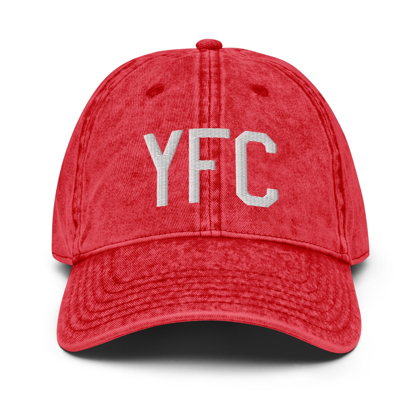 Airport Code Twill Cap - White • YFC Fredericton • YHM Designs - Image 22