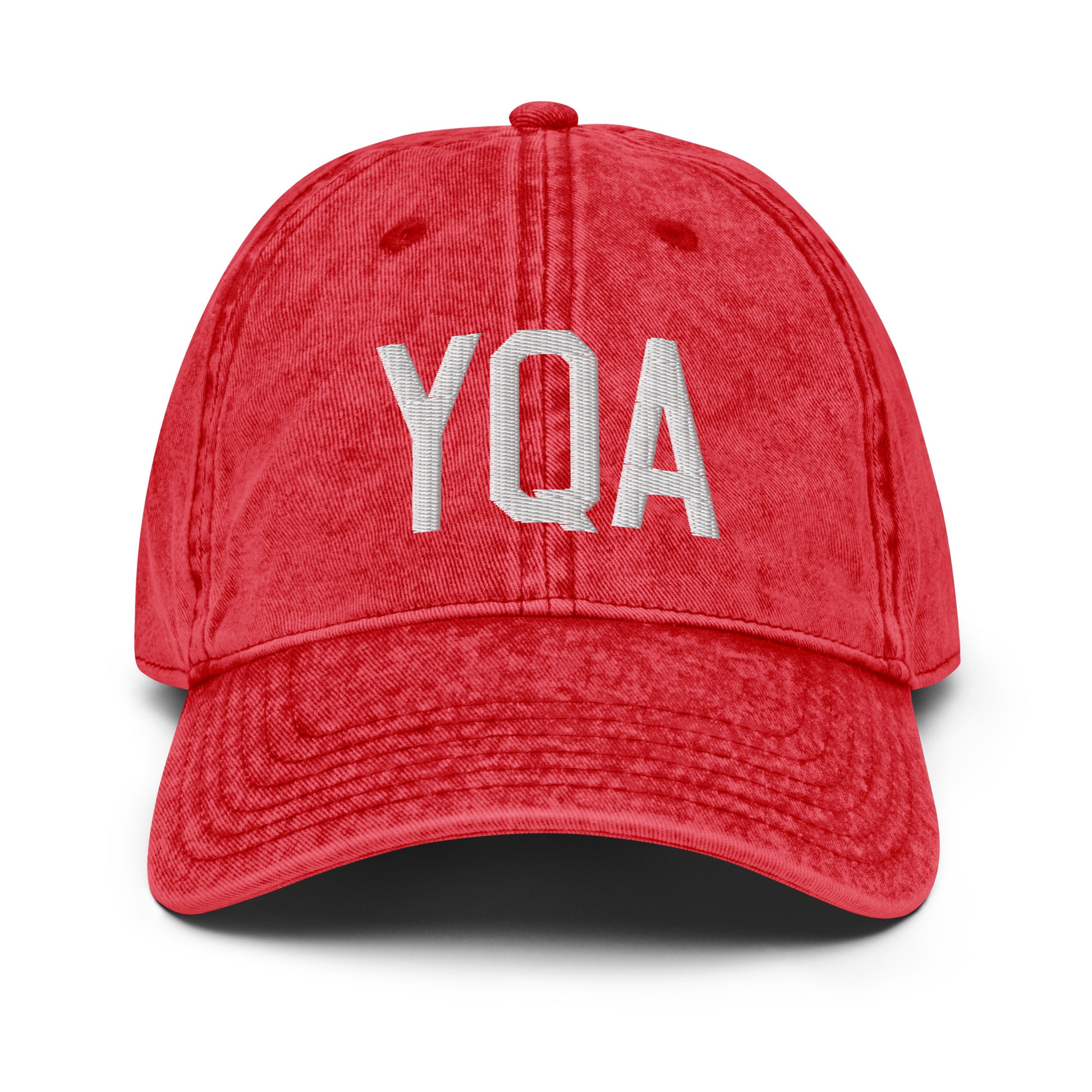 Airport Code Twill Cap - White • YQA Muskoka • YHM Designs - Image 22