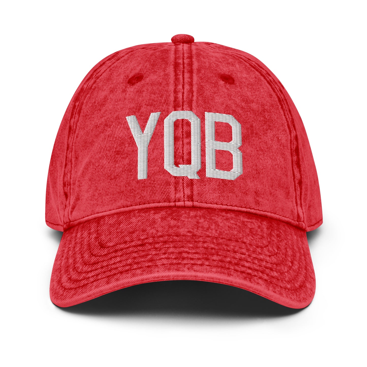 Airport Code Twill Cap - White • YQB Quebec City • YHM Designs - Image 22