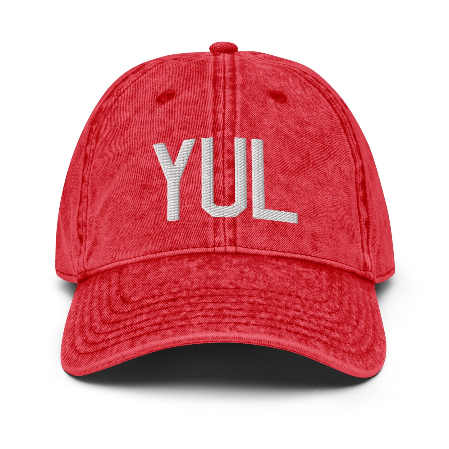 Airport Code Twill Cap - White • YUL Montreal • YHM Designs - Image 22