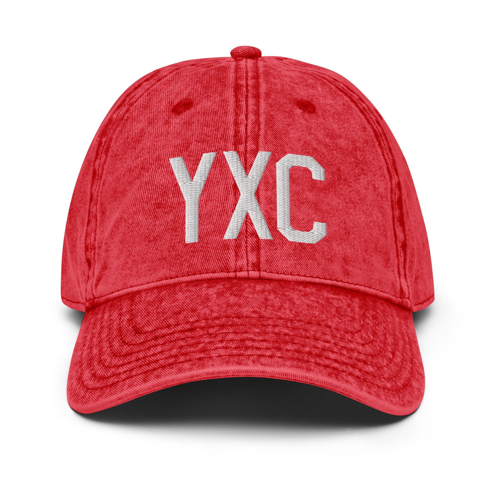 Airport Code Twill Cap - White • YXC Cranbrook • YHM Designs - Image 22