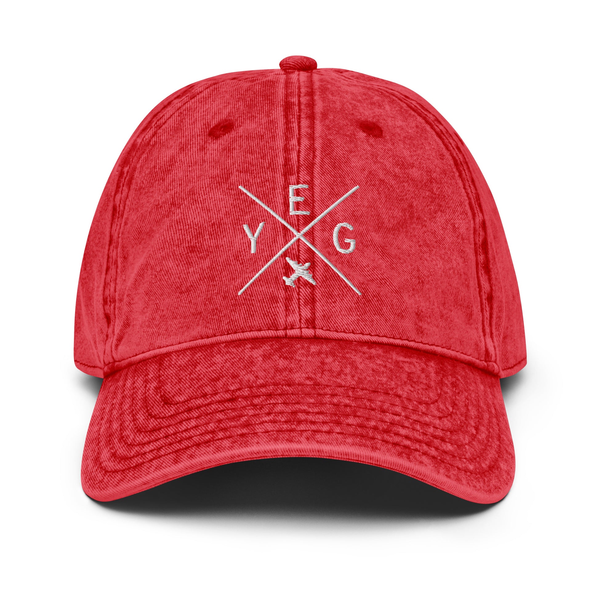 Crossed-X Cotton Twill Cap - White • YEG Edmonton • YHM Designs - Image 25