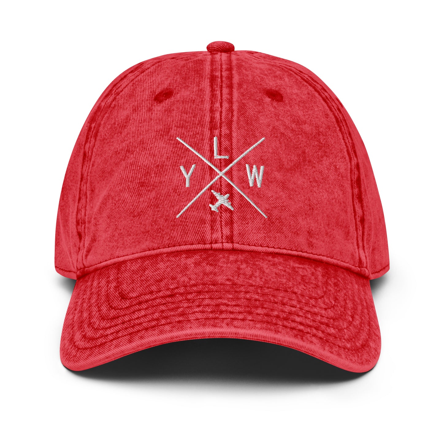 Crossed-X Cotton Twill Cap - White • YLW Kelowna • YHM Designs - Image 25