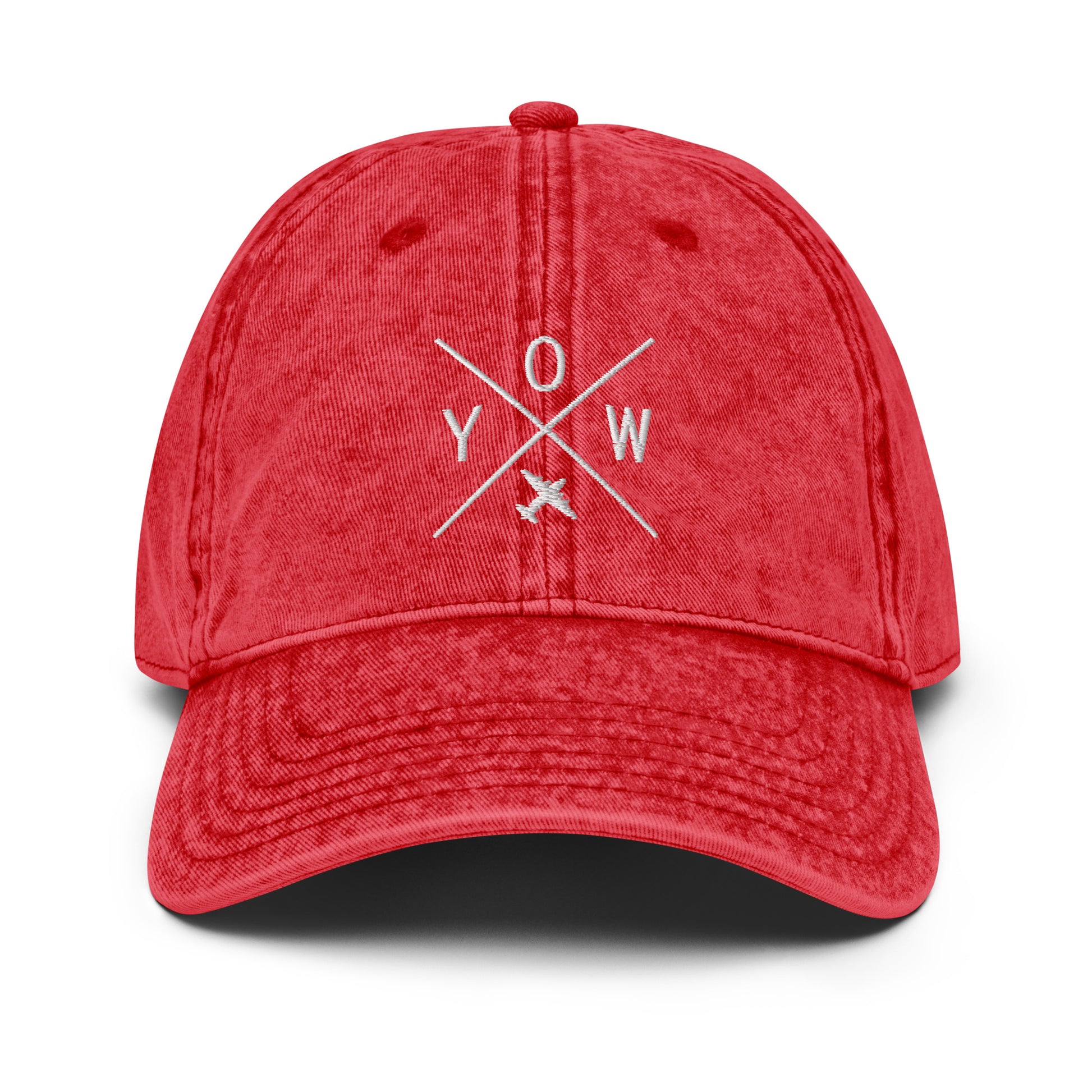 Crossed-X Cotton Twill Cap - White • YOW Ottawa • YHM Designs - Image 25