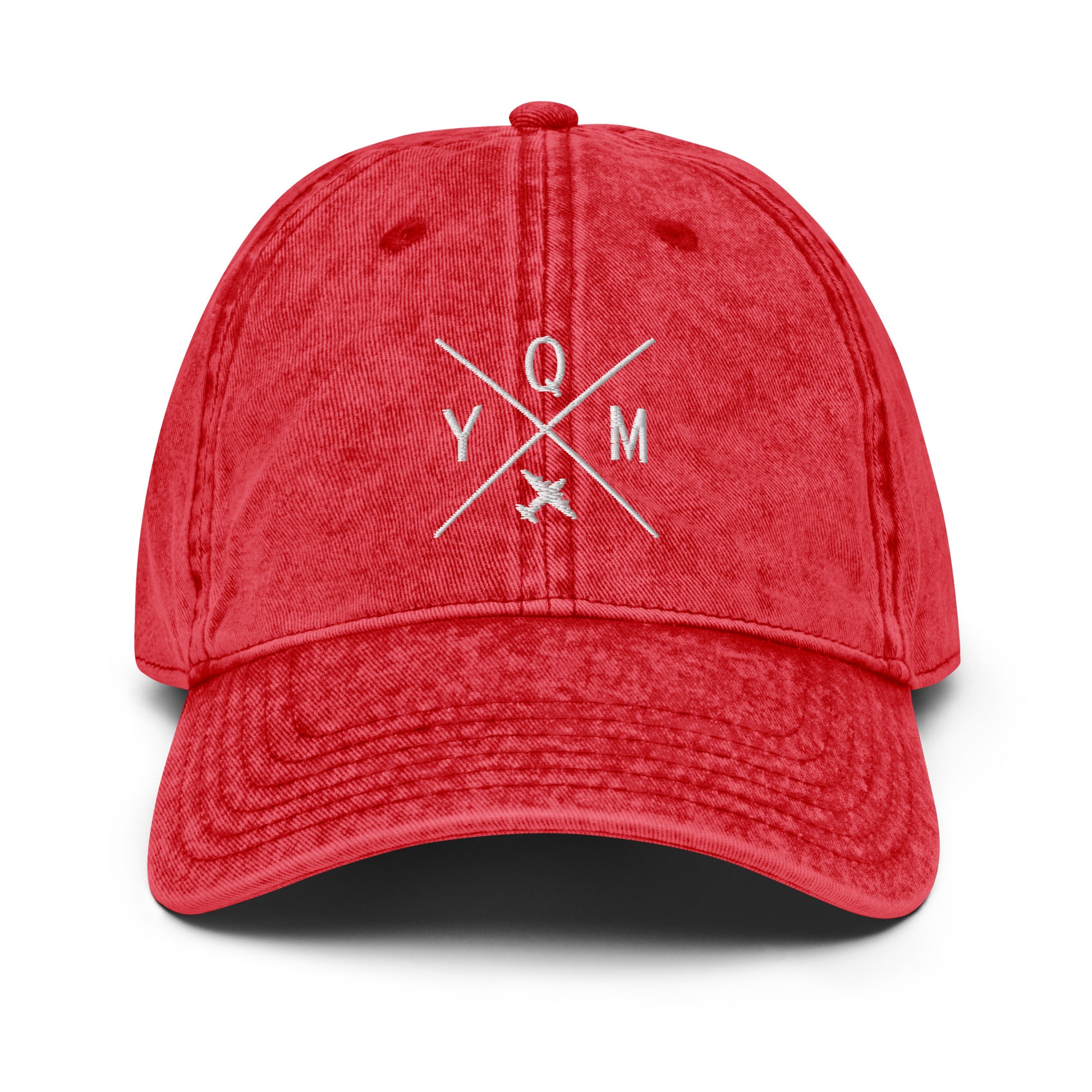 Crossed-X Cotton Twill Cap - White • YQM Moncton • YHM Designs - Image 25