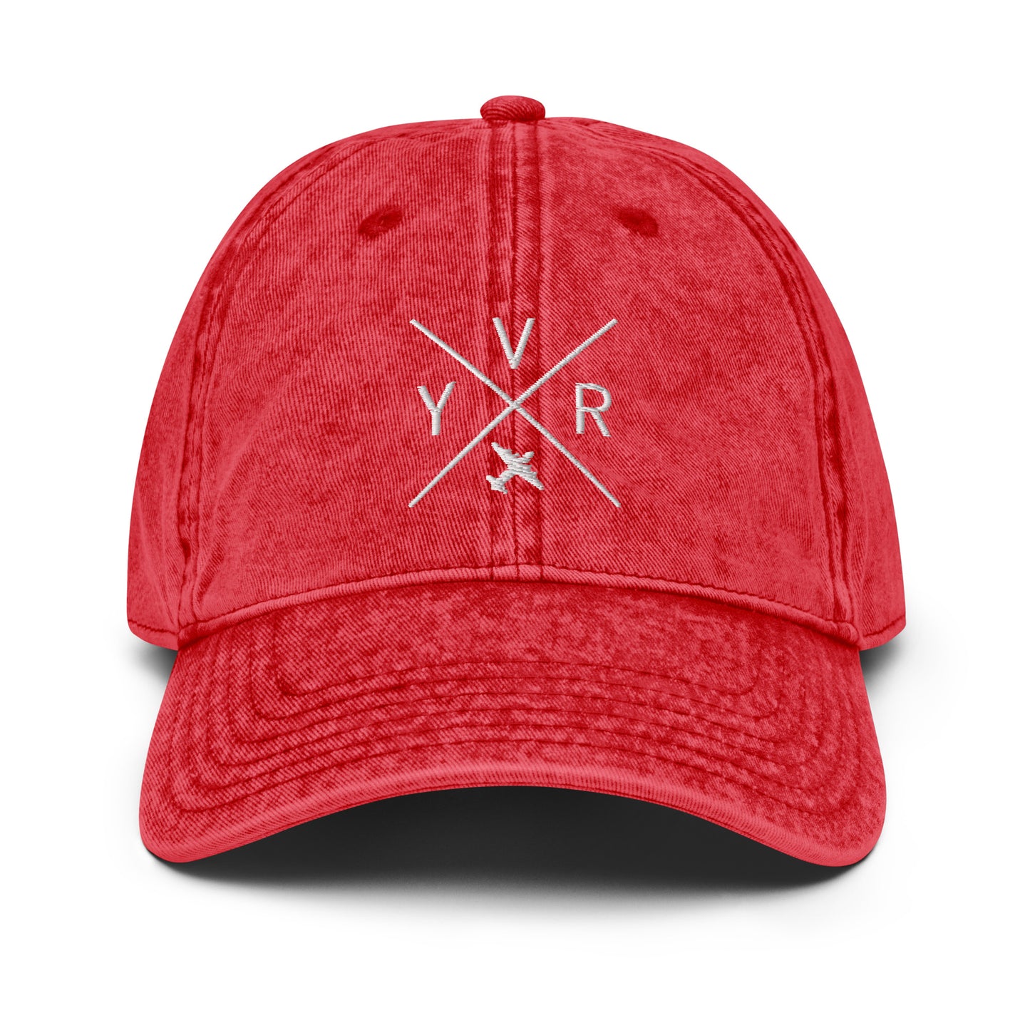 Crossed-X Cotton Twill Cap - White • YVR Vancouver • YHM Designs - Image 25
