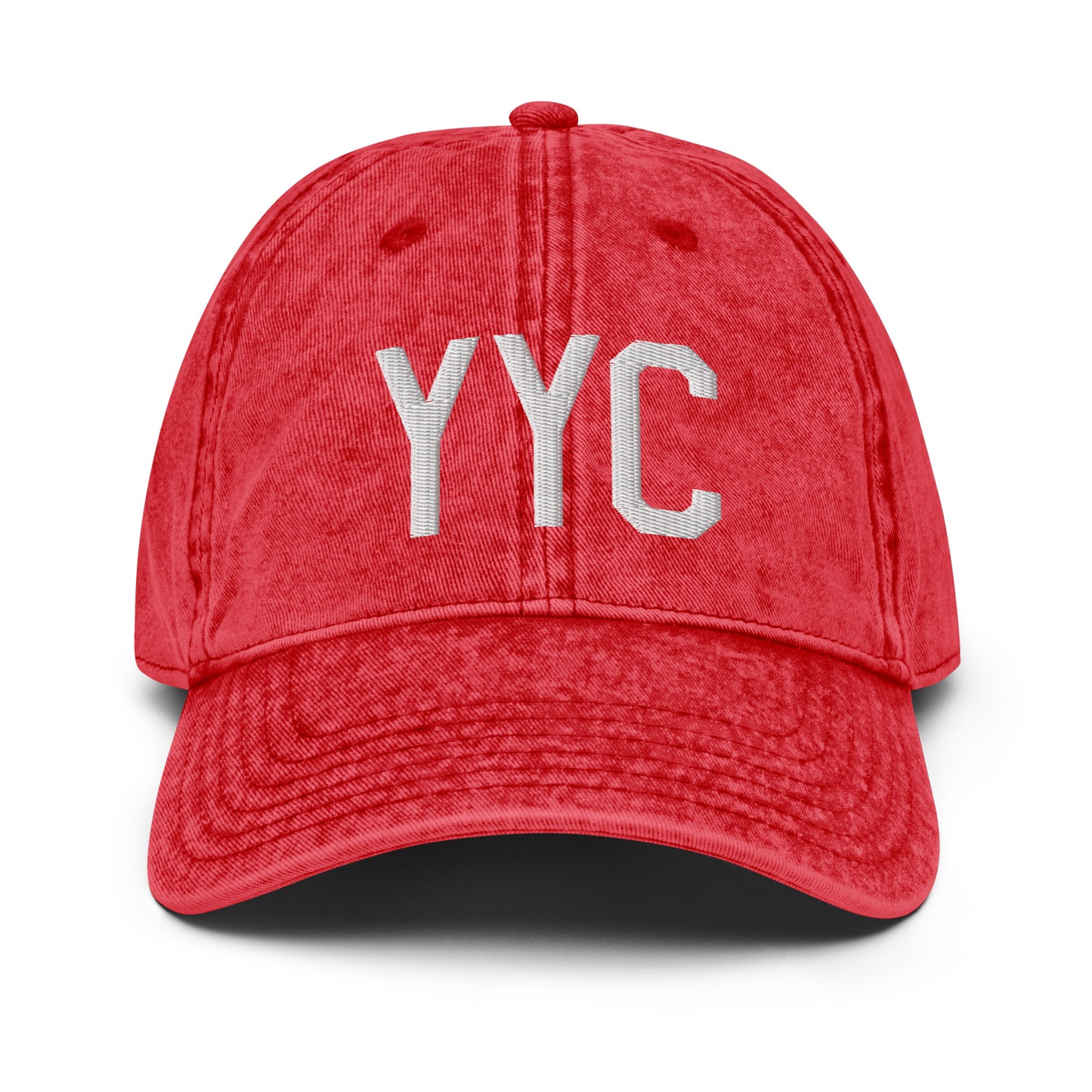 Airport Code Twill Cap - White • YYC Calgary • YHM Designs - Image 22