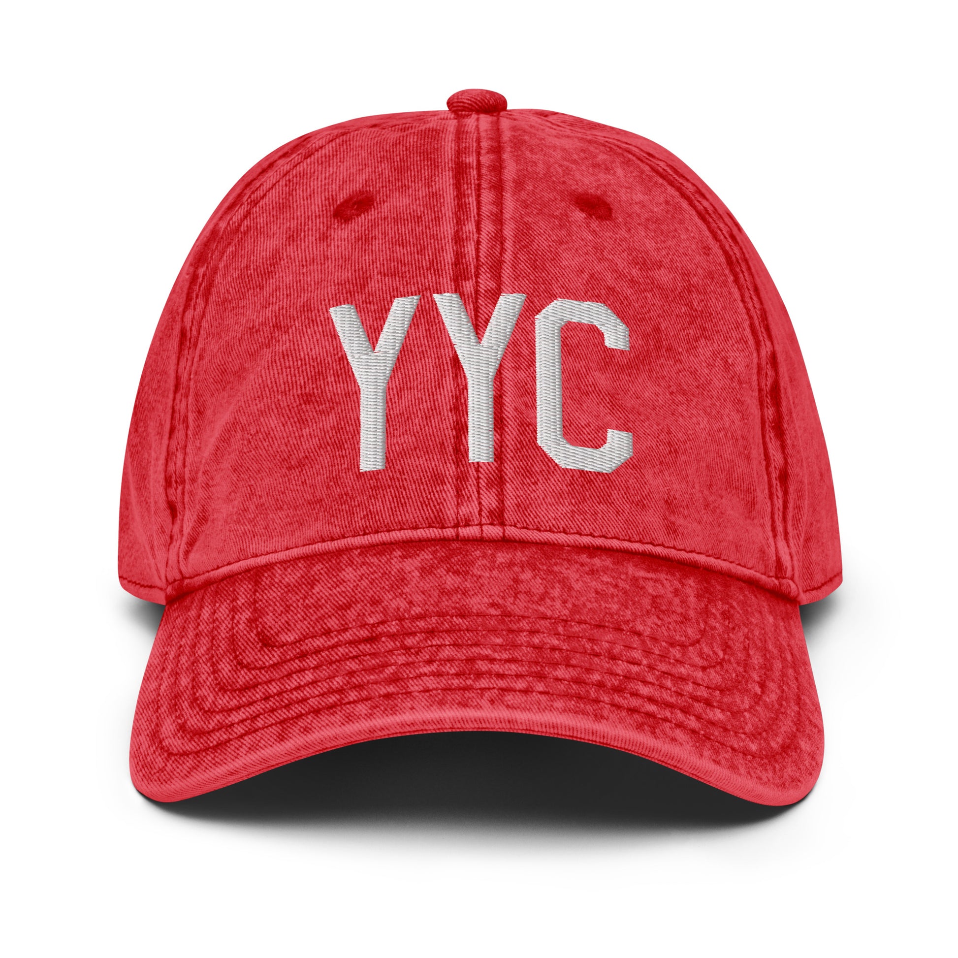 Airport Code Twill Cap - White • YYC Calgary • YHM Designs - Image 22