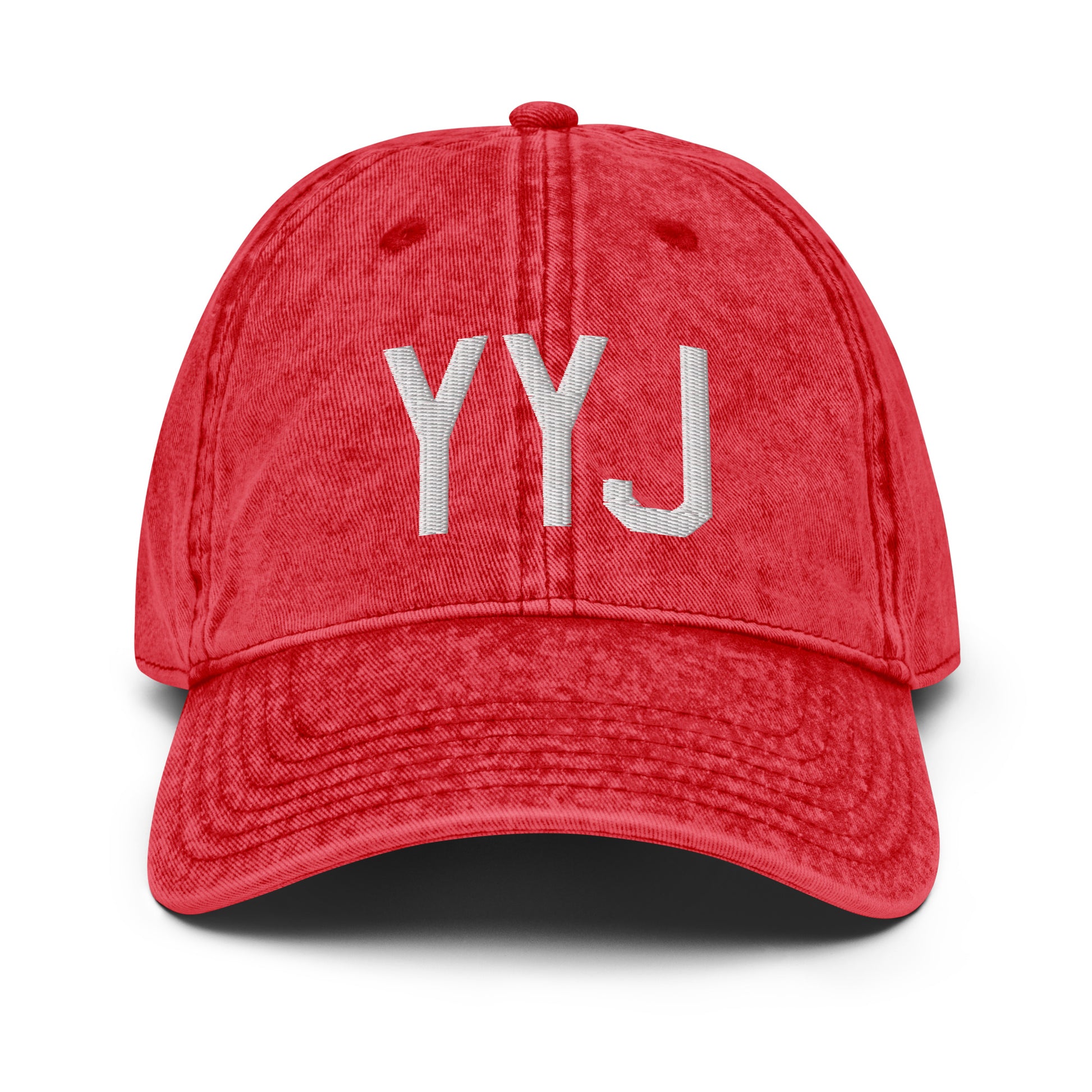 Airport Code Twill Cap - White • YYJ Victoria • YHM Designs - Image 22