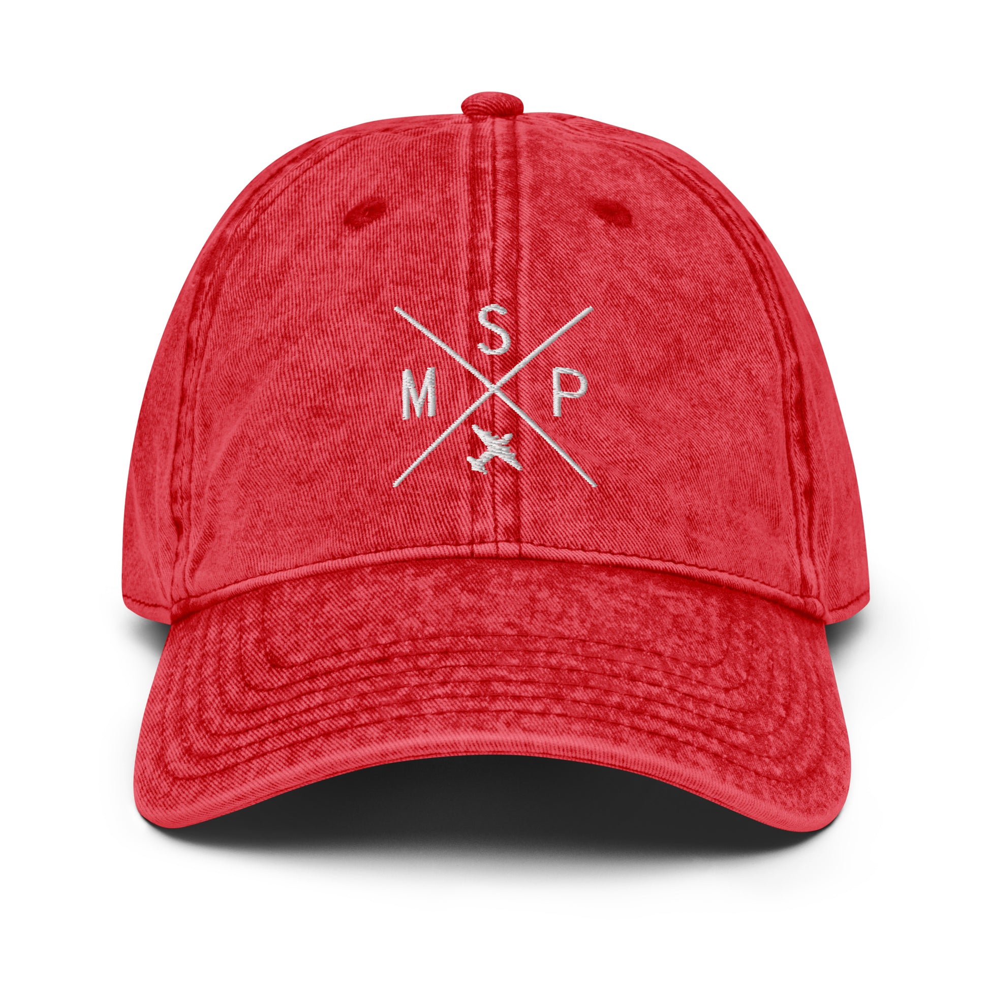 Crossed-X Cotton Twill Cap - White • MSP Minneapolis • YHM Designs - Image 25